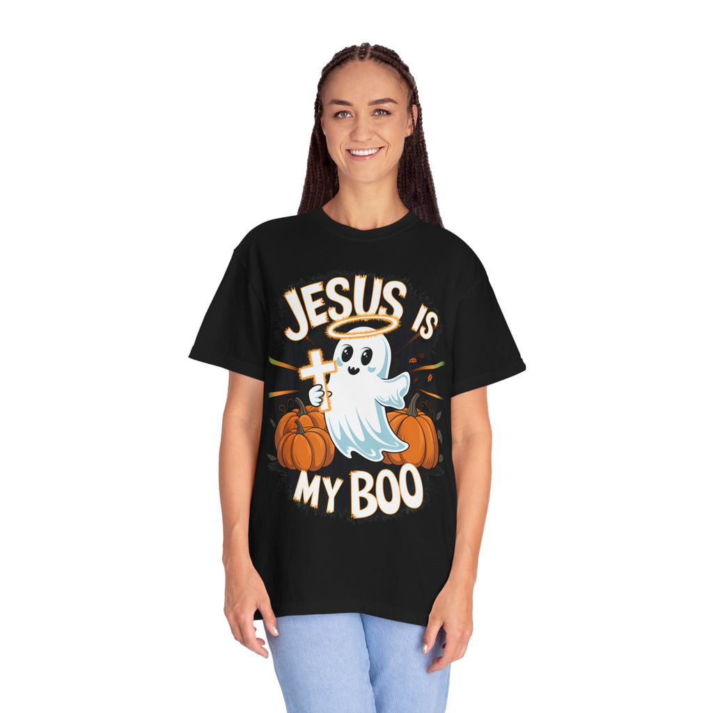 Halloween T-Shirt, Jesus is My Boo Tee, Unisex Ghost Shirt, Fall Apparel, Christian Halloween Gift