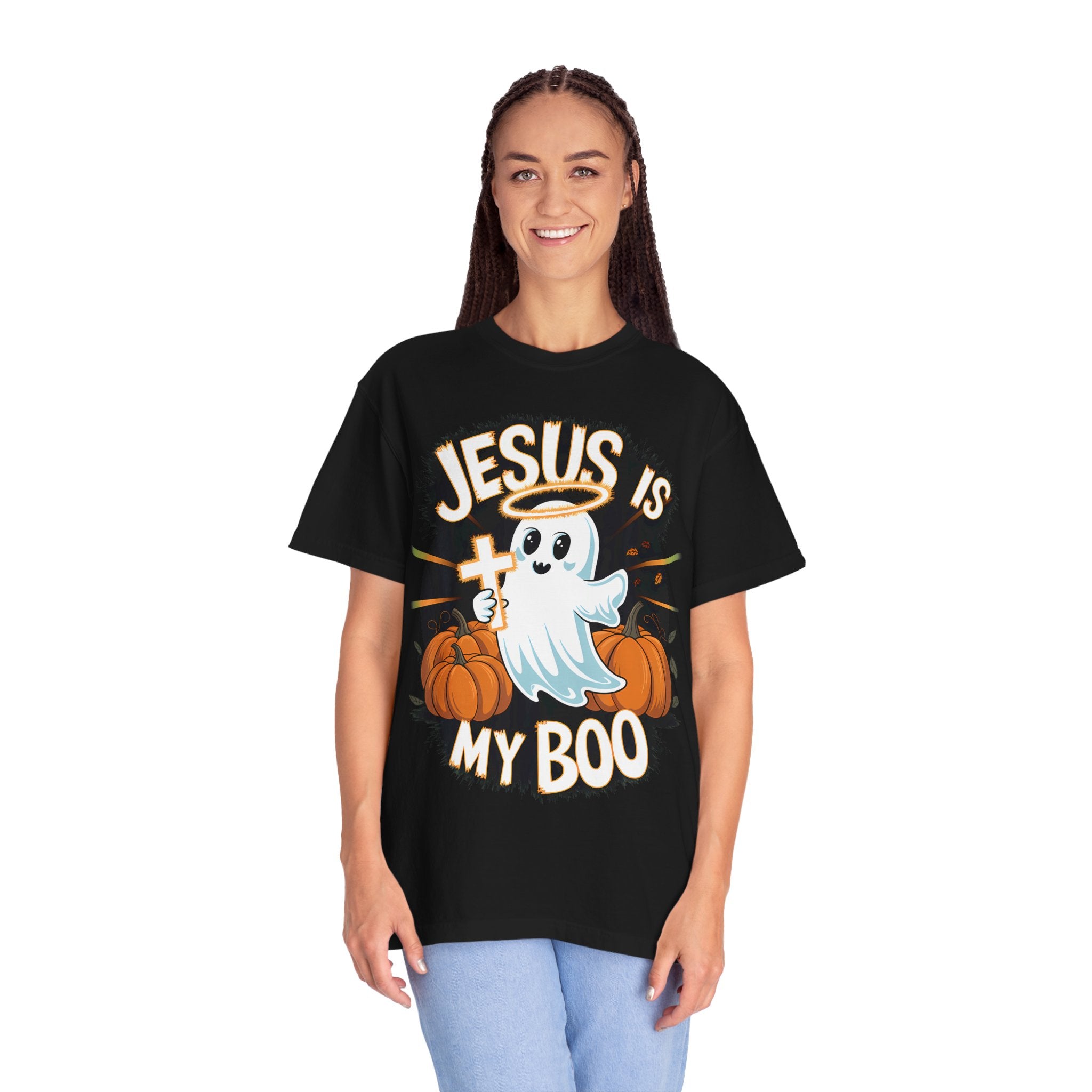 Halloween T-Shirt, Jesus is My Boo Tee, Unisex Ghost Shirt, Fall Apparel, Christian Halloween Gift