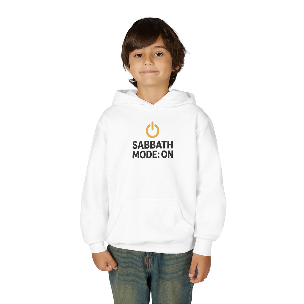 Sabbath Mode Youth Hoodie, Comfortable Hooded Sweatshirt for Kids, Perfect for Religious Observances, Christian Gift, Sunday Wear