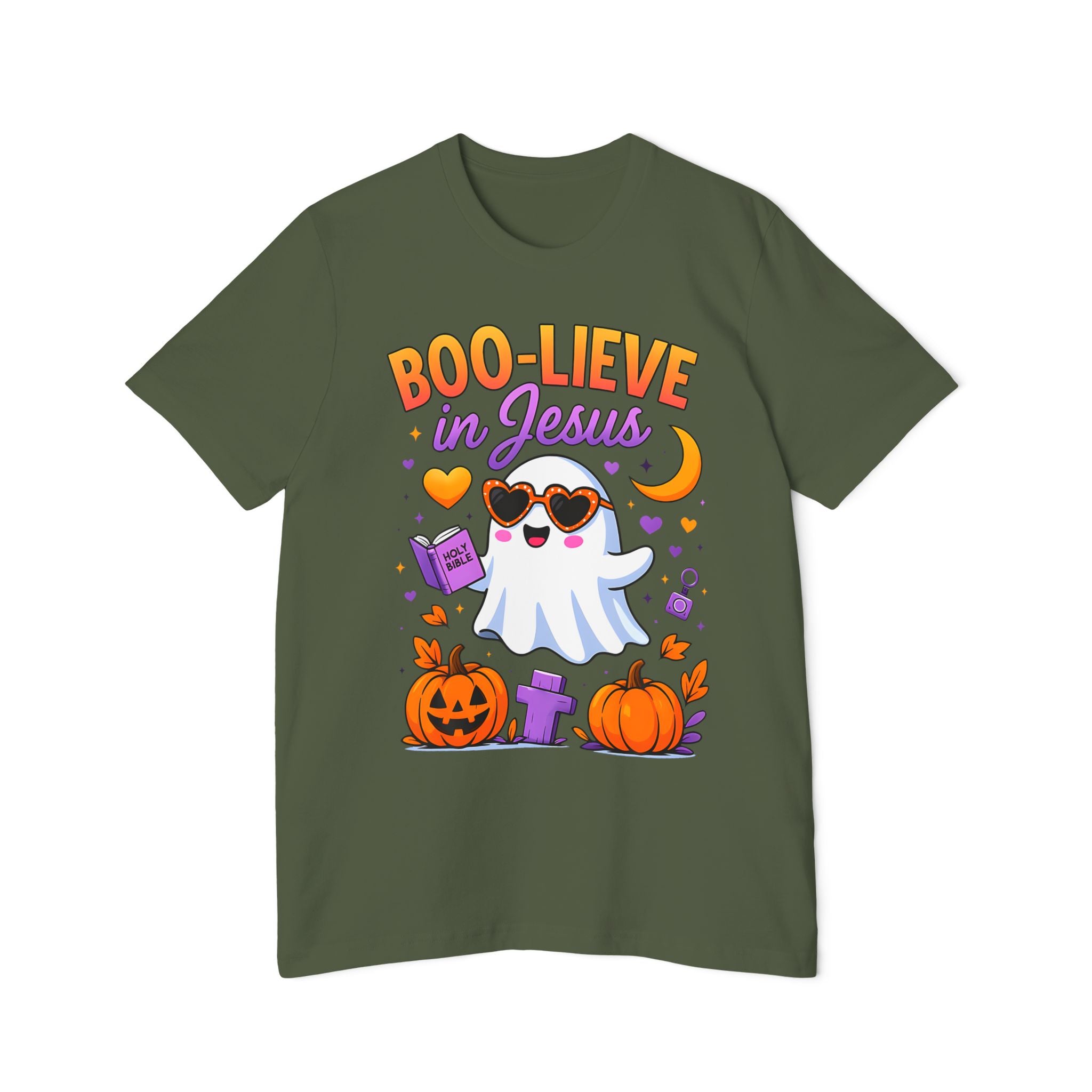 Halloween Christian Ghost T-Shirt, Boo-lieve in Jesus Shirt, Cute Halloween Apparel, Faith-Based Tee, Fall Celebration Top, Spooky [...]