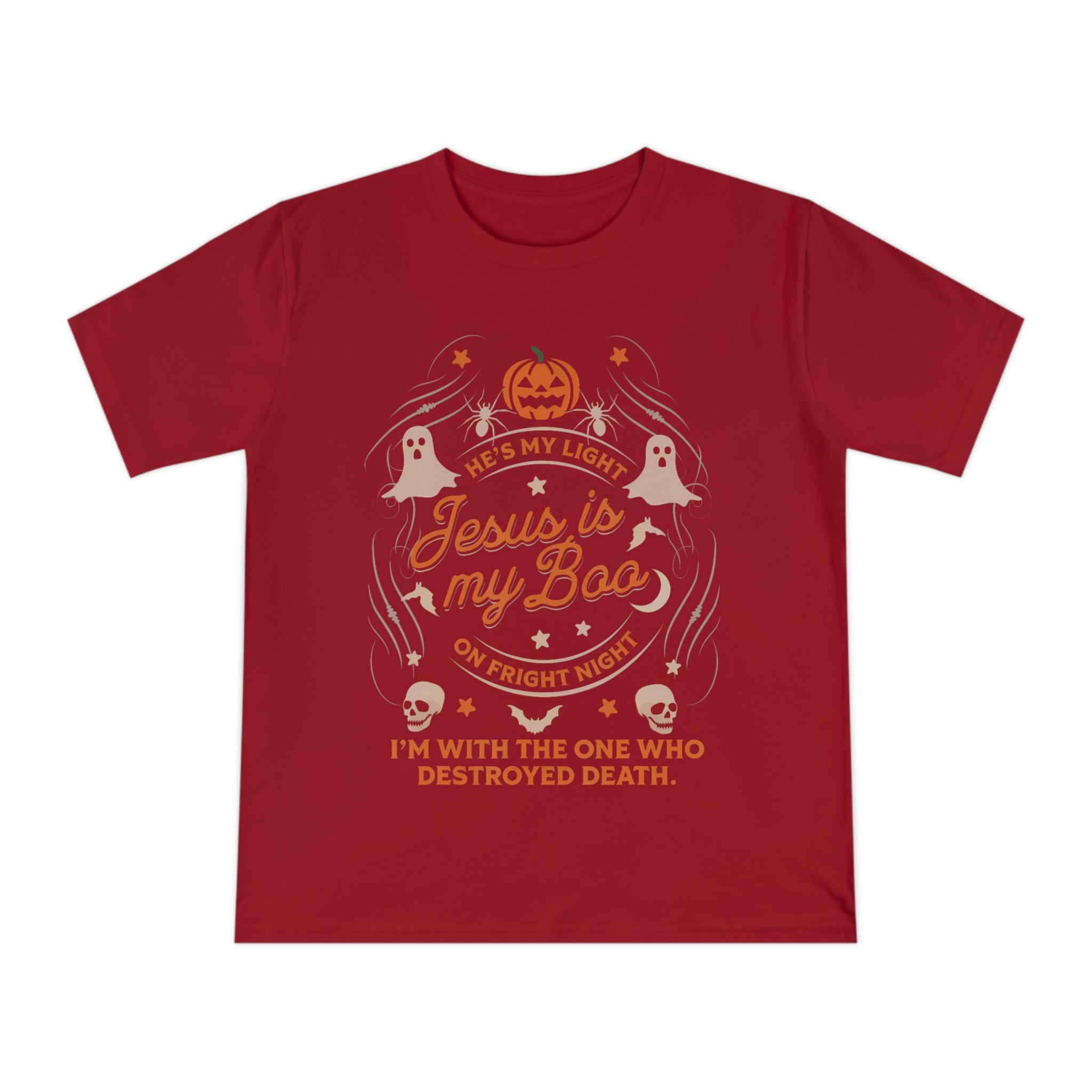 Halloween Christian T-Shirt with Fun Ghost Designs, Jesus is My Boo, Spooky Season Apparel, Faithful Holiday Shirt, Unique Gift for [...]