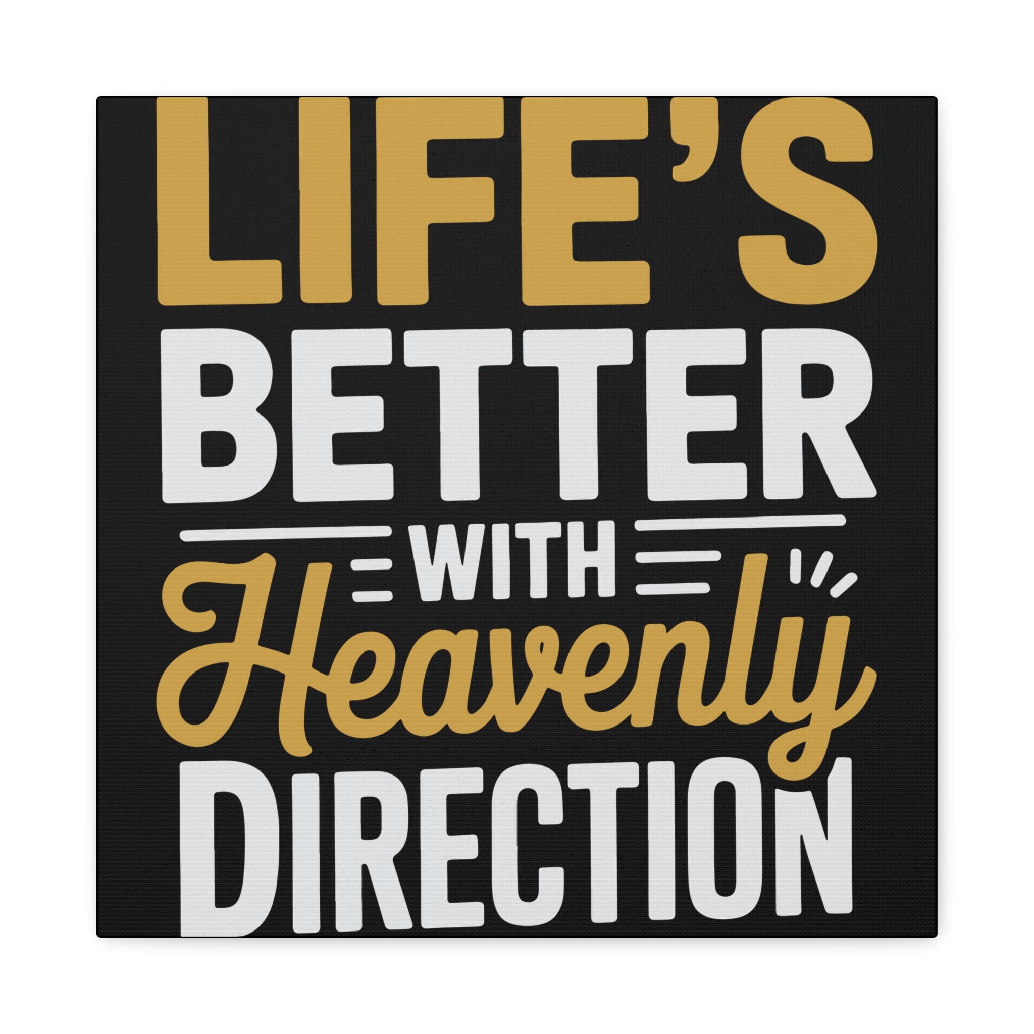 Heavenly Direction Canvas Wall Art, Inspirational Home Decor, Motivational Gift, Modern Wall Hanging, Perfect for Any Room