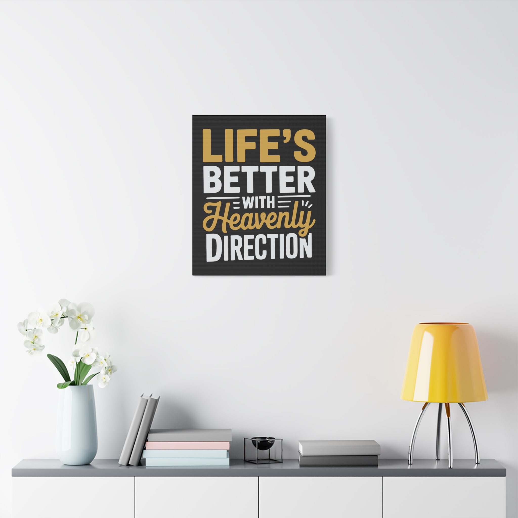 Heavenly Direction Canvas Wall Art, Inspirational Home Decor, Motivational Gift, Modern Wall Hanging, Perfect for Any Room