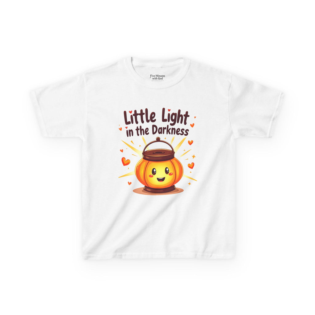 Kids Halloween Tee with 'Little Light in the Darkness' Design, Cute Pumpkin Graphic T-Shirt, Fun Fall Wear, Halloween Outfit, Kids Gift