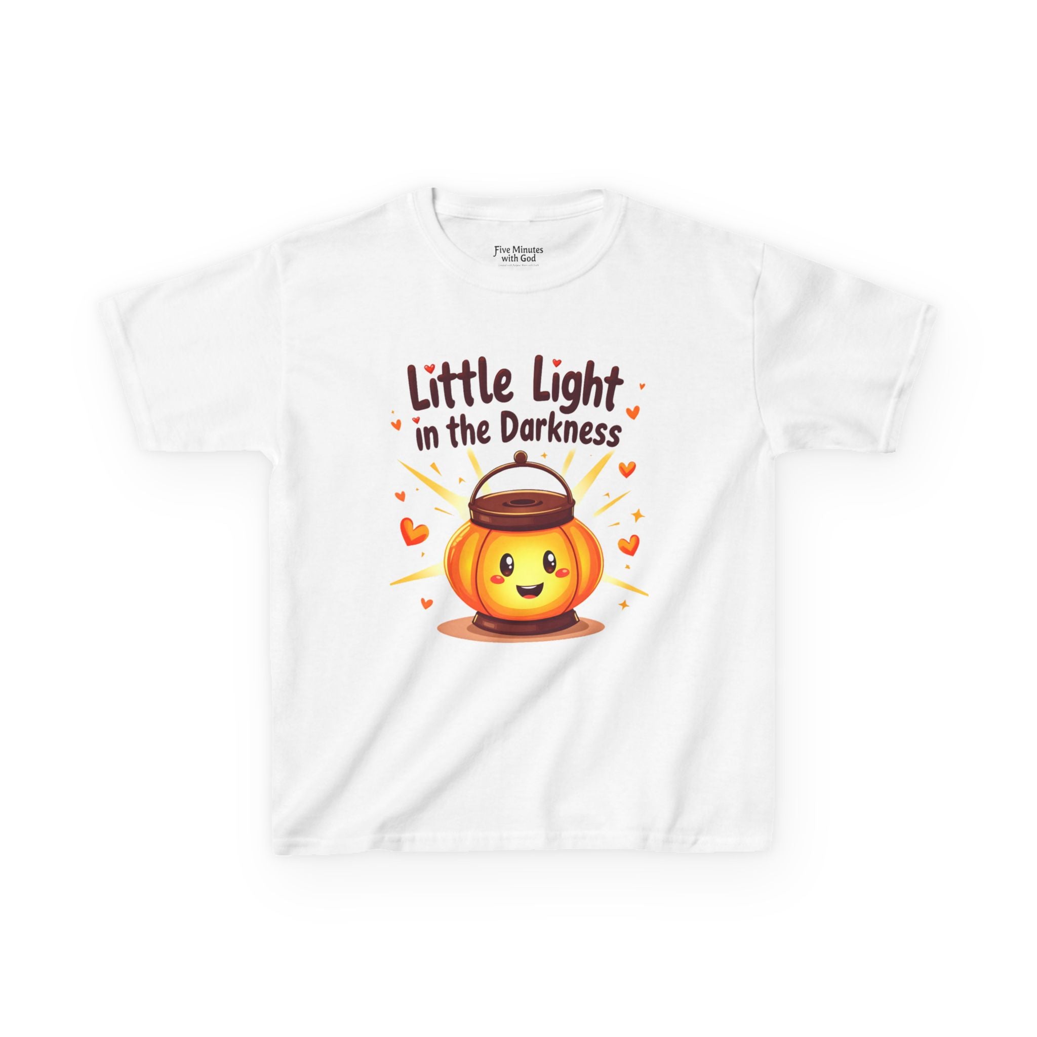 Kids Halloween Tee with 'Little Light in the Darkness' Design, Cute Pumpkin Graphic T-Shirt, Fun Fall Wear, Halloween Outfit, Kids Gift