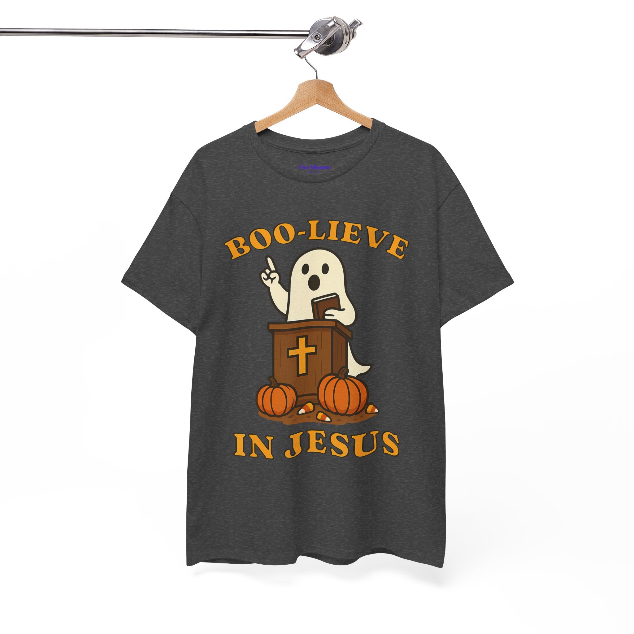 Boo-Lieve in Jesus Tee, Halloween Shirt, Unisex Cotton Tee, Fall Fashion, Religious T-Shirt, Spooky Season Apparel