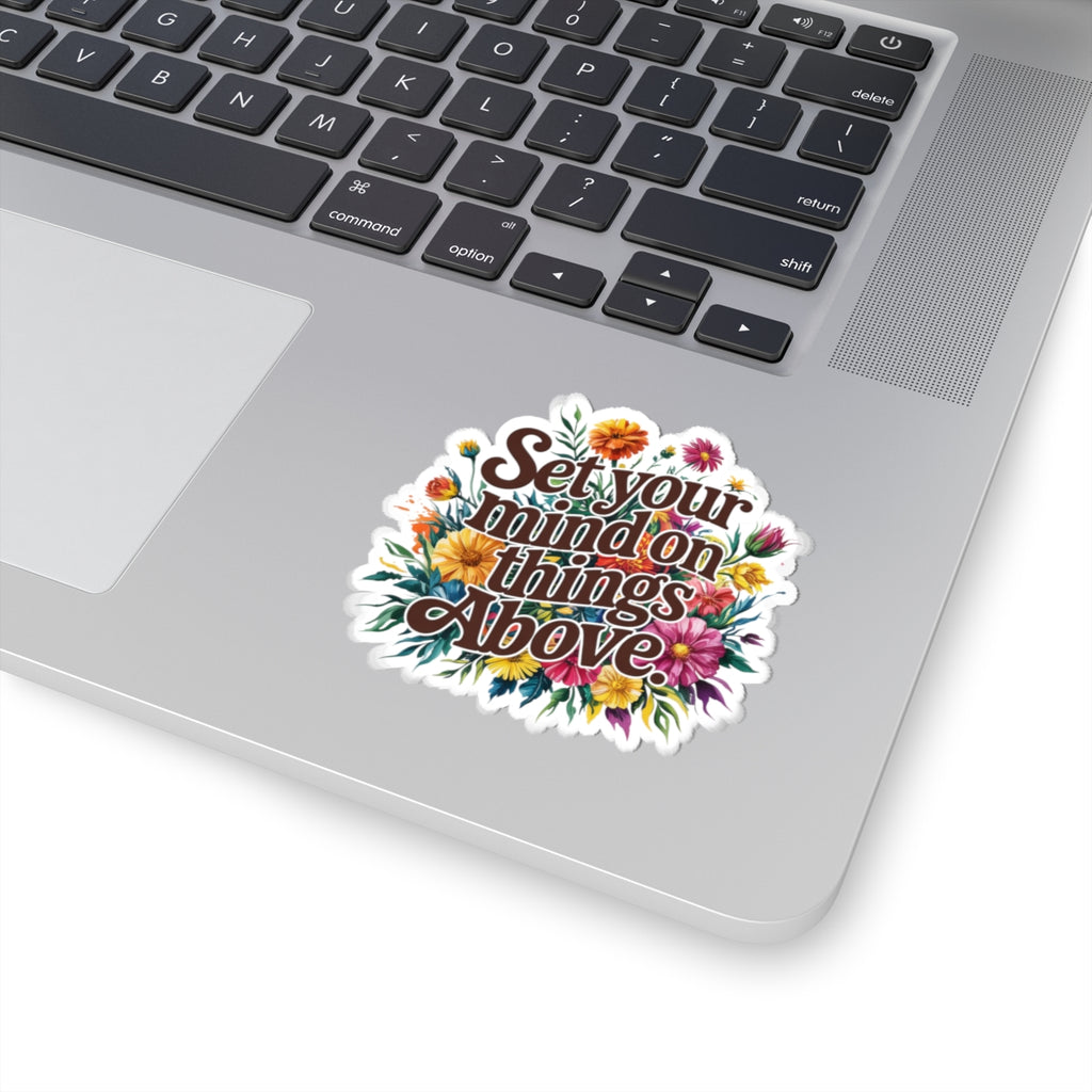 Inspirational Floral Kiss-Cut Stickers - Motivational Stickers for Laptops, Journals, Water Bottles, Gift Ideas, Affirmation Decor