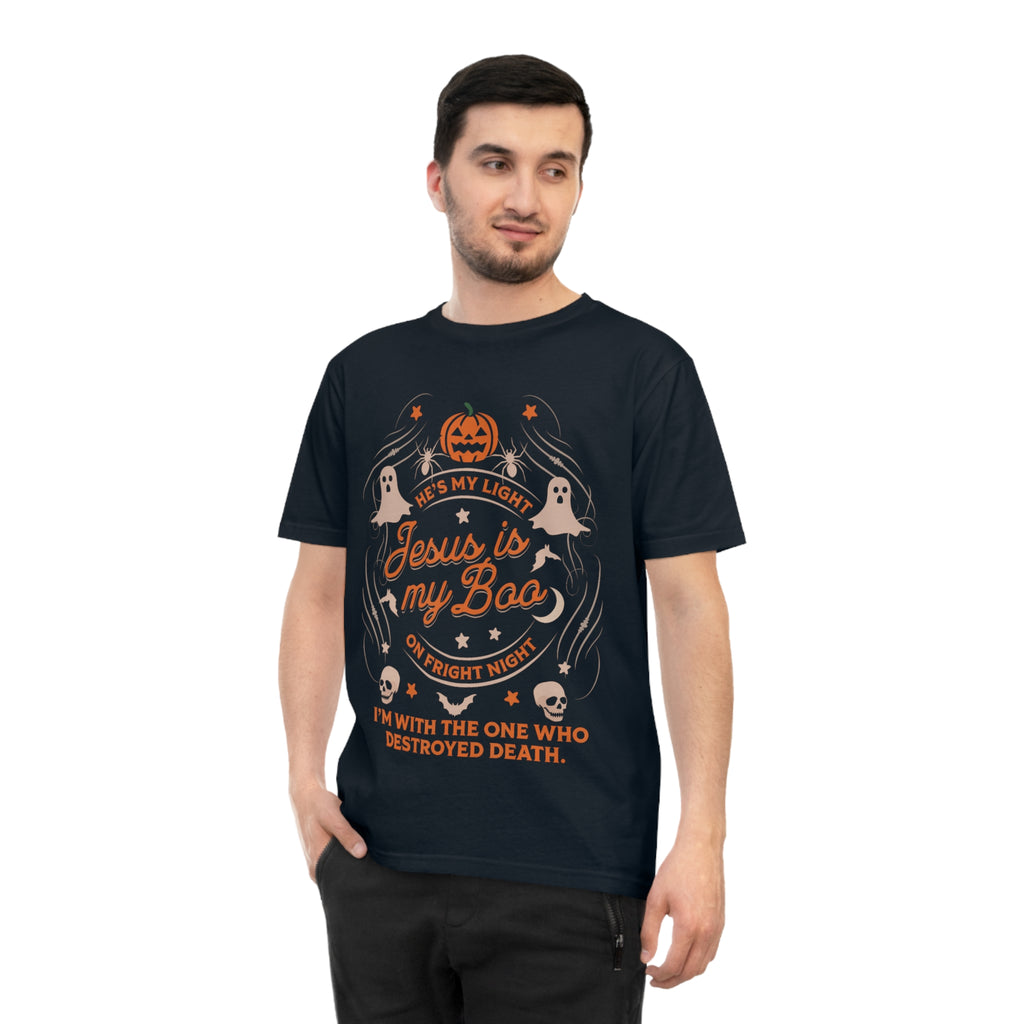 Halloween Christian T-Shirt with Fun Ghost Designs, Jesus is My Boo, Spooky Season Apparel, Faithful Holiday Shirt, Unique Gift for [...]