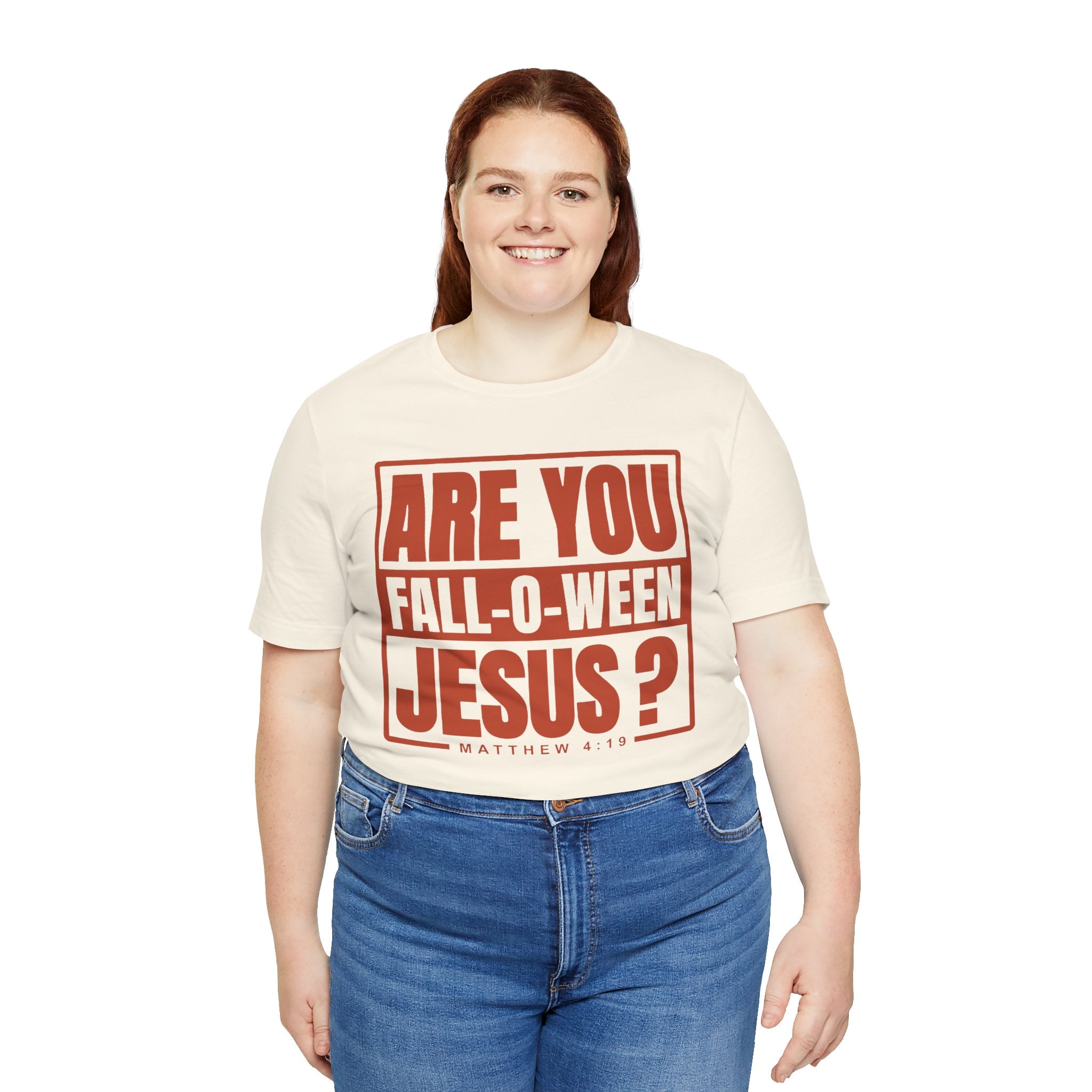 Fall-O-Ween Jesus Tee, Unisex Christian T-shirt, Faith-Based Apparel, Halloween Gospel Shirt, Religious Casual Wear