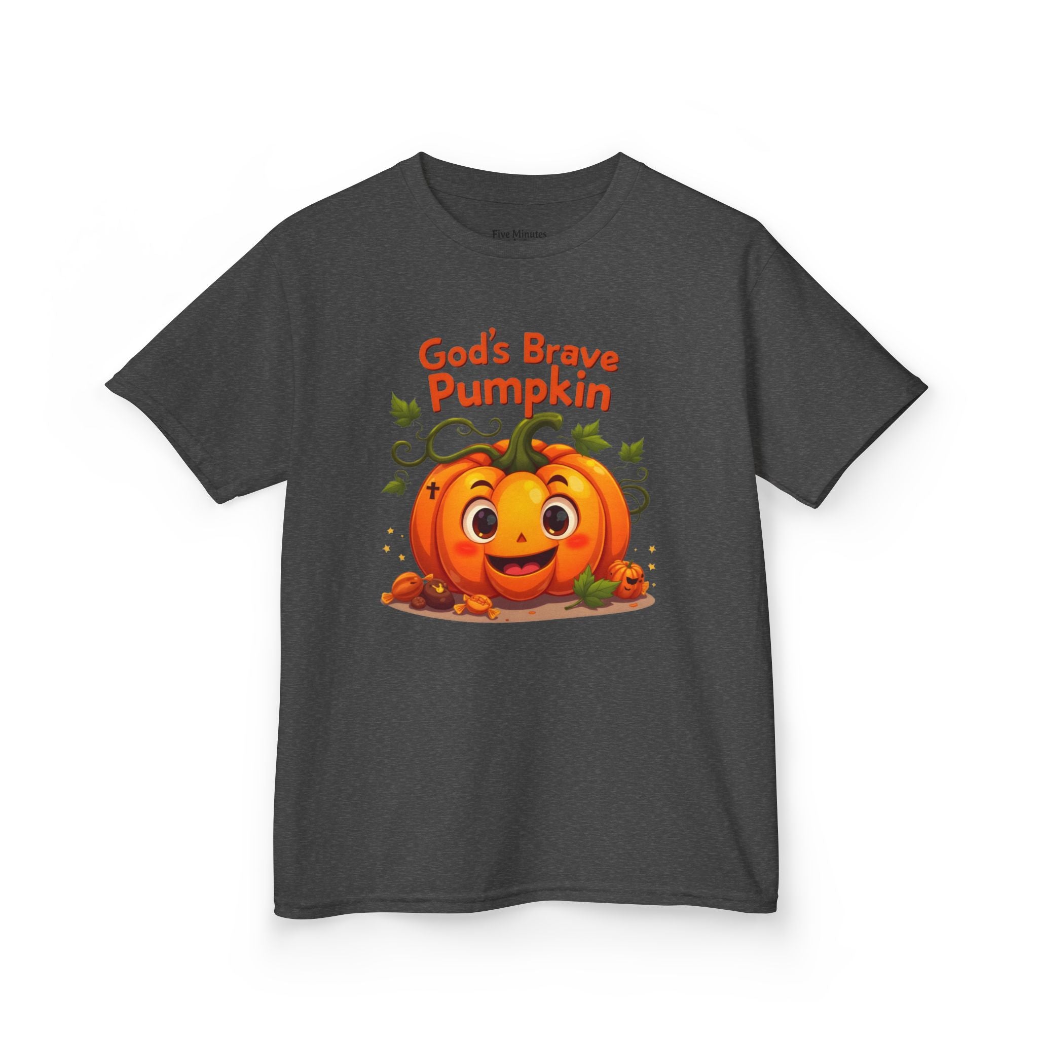 Cute Kids Halloween Tee, Pumpkin Shirt, Fall Celebration Top, Spooky Season Apparel, God’s Brave Pumpkin T-Shirt