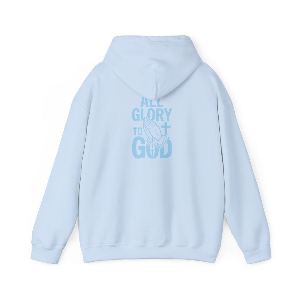 Unisex Inspirational Hooded Sweatshirt - All Glory to God, Faith, Religion, Christian Gifts, Casual Wear, Cozy Hoodie