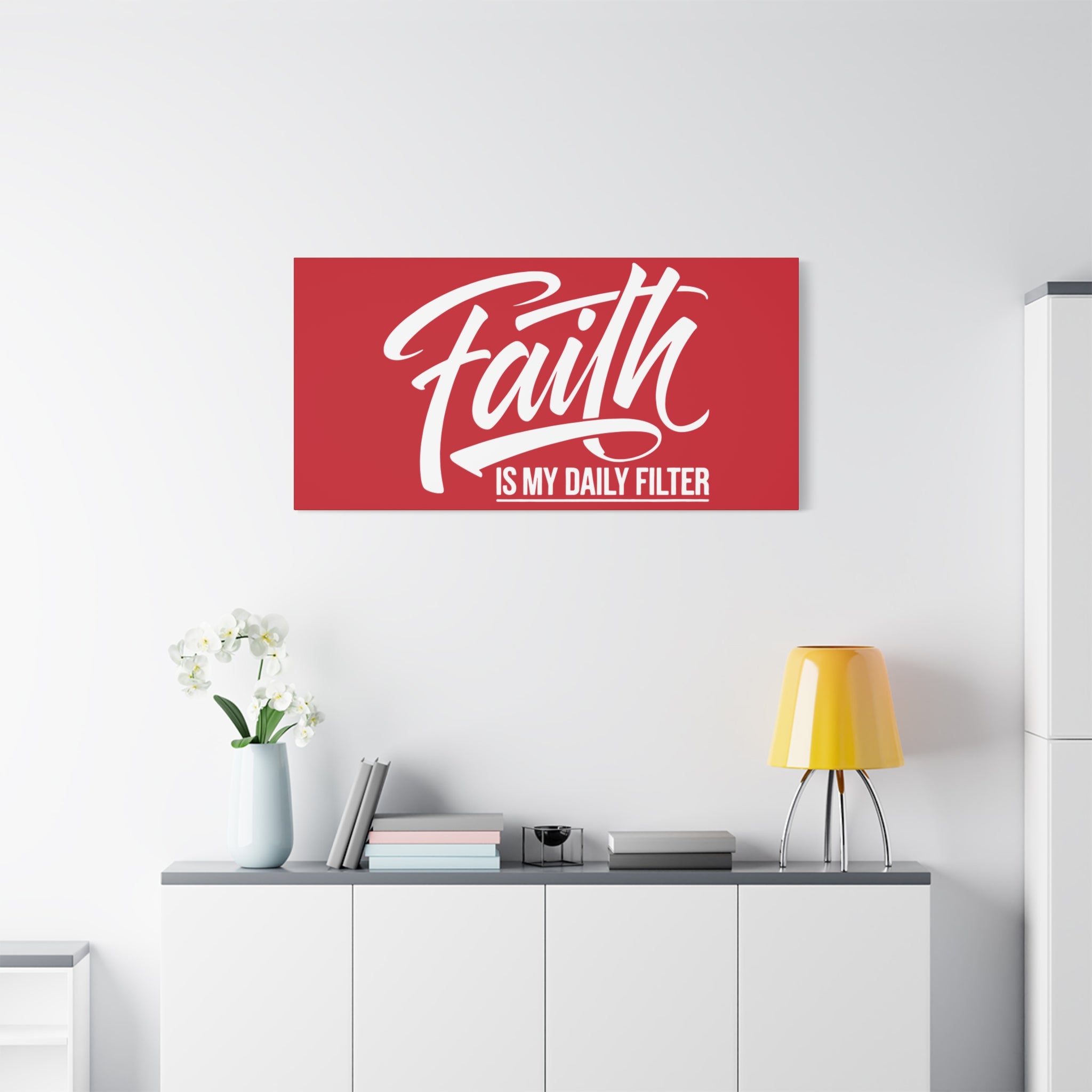 Copy of Inspirational Canvas Wall Art, Faith Quote Decor, Motivational Home Decor, Gray Wall Hanging, Gift for Faith Lovers