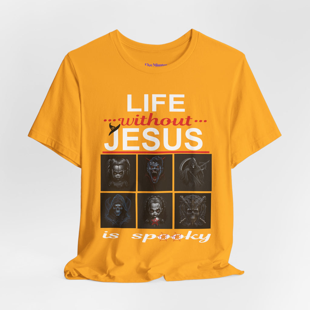 Funny Christian Tee - 'Life Without Jesus is Spooky' Unisex Jersey Short Sleeve T-Shirt, Faith Apparel, Religious Gift, Halloween Tee, [...]