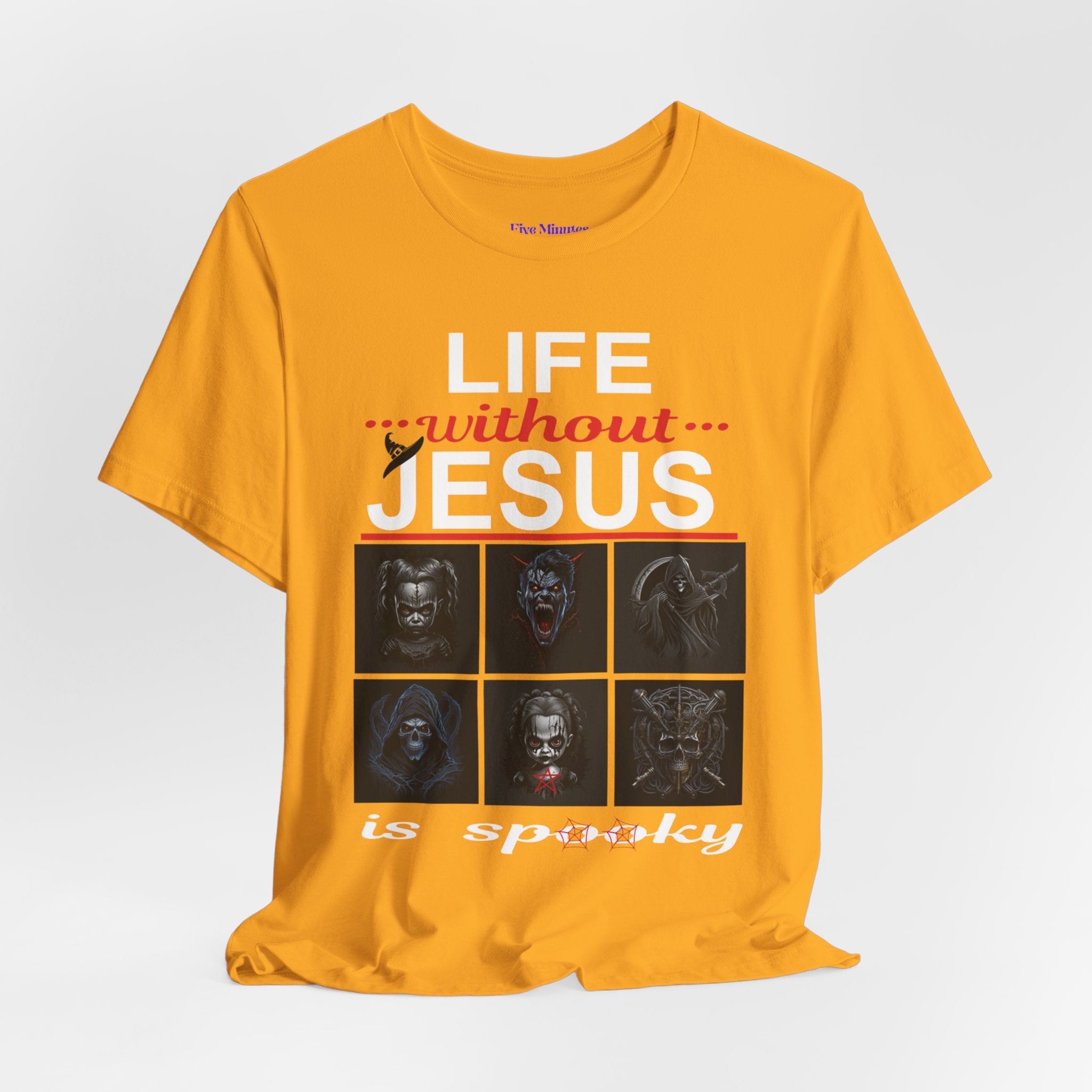 Funny Christian Tee - 'Life Without Jesus is Spooky' Unisex Jersey Short Sleeve T-Shirt, Faith Apparel, Religious Gift, Halloween Tee, [...]