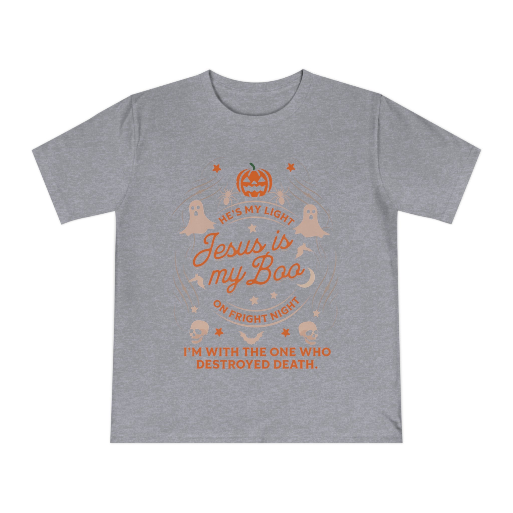Halloween Christian T-Shirt with Fun Ghost Designs, Jesus is My Boo, Spooky Season Apparel, Faithful Holiday Shirt, Unique Gift for [...]
