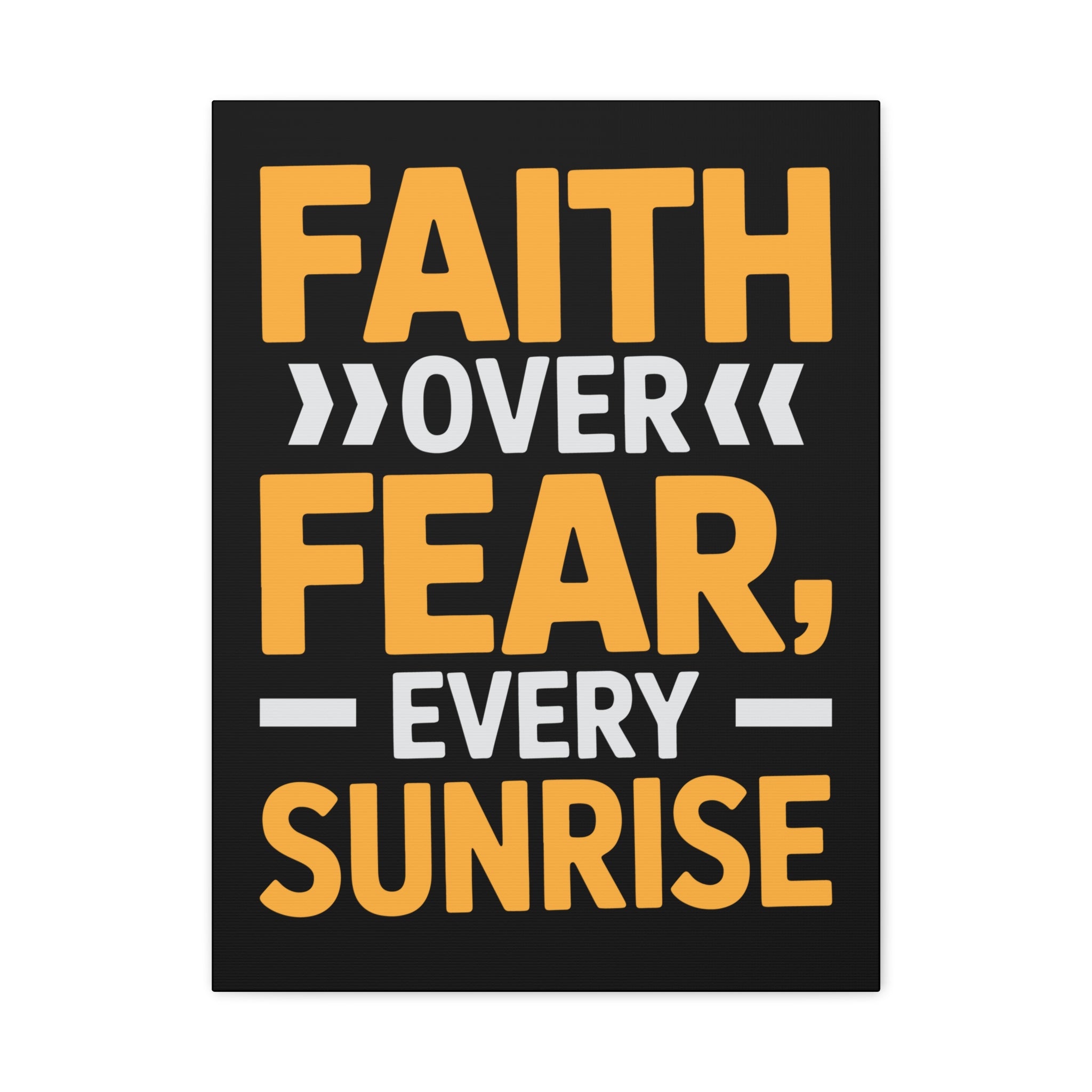 Inspirational Wall Art, Motivation Decor, Faith over Fear Canvas, Uplifting Home Decoration, Perfect Gift for New Beginnings