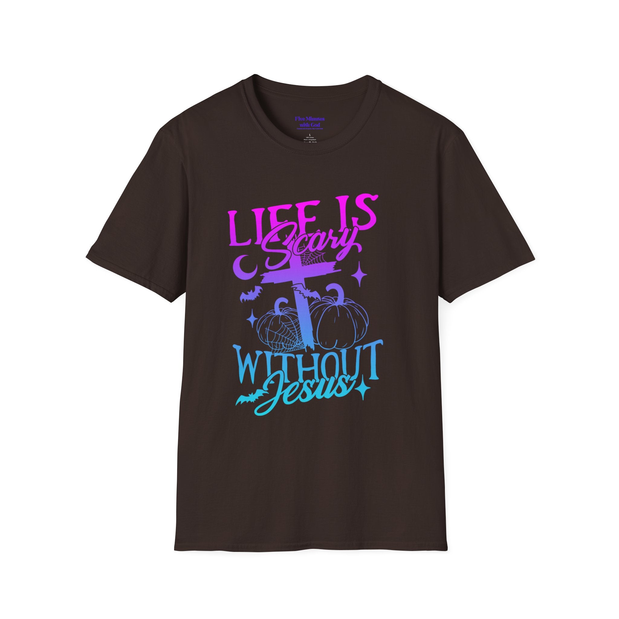Life is Scary Without Jesus Unisex Softstyle T-Shirt - Faith-Based Graphic Tee, Halloween Outfit, Religious Apparel, Christian Gift, [...]
