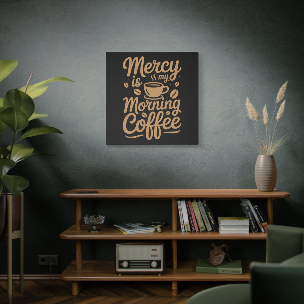 Coffee-Themed Canvas Art Print, Wall Decor for Coffee Lovers, Inspirational Home Decoration, Gift for Friends and Family