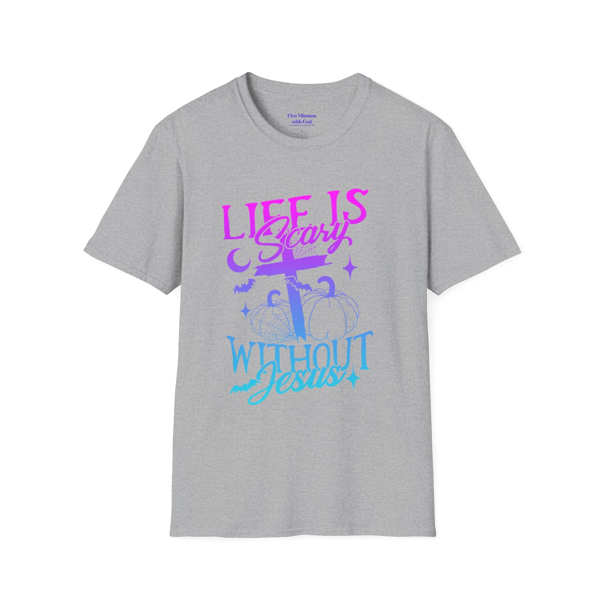 Life is Scary Without Jesus Unisex Softstyle T-Shirt - Faith-Based Graphic Tee, Halloween Outfit, Religious Apparel, Christian Gift, [...]