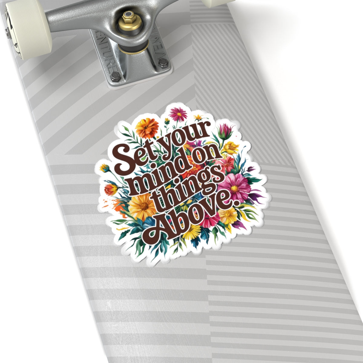 Inspirational Floral Kiss-Cut Stickers - Motivational Stickers for Laptops, Journals, Water Bottles, Gift Ideas, Affirmation Decor