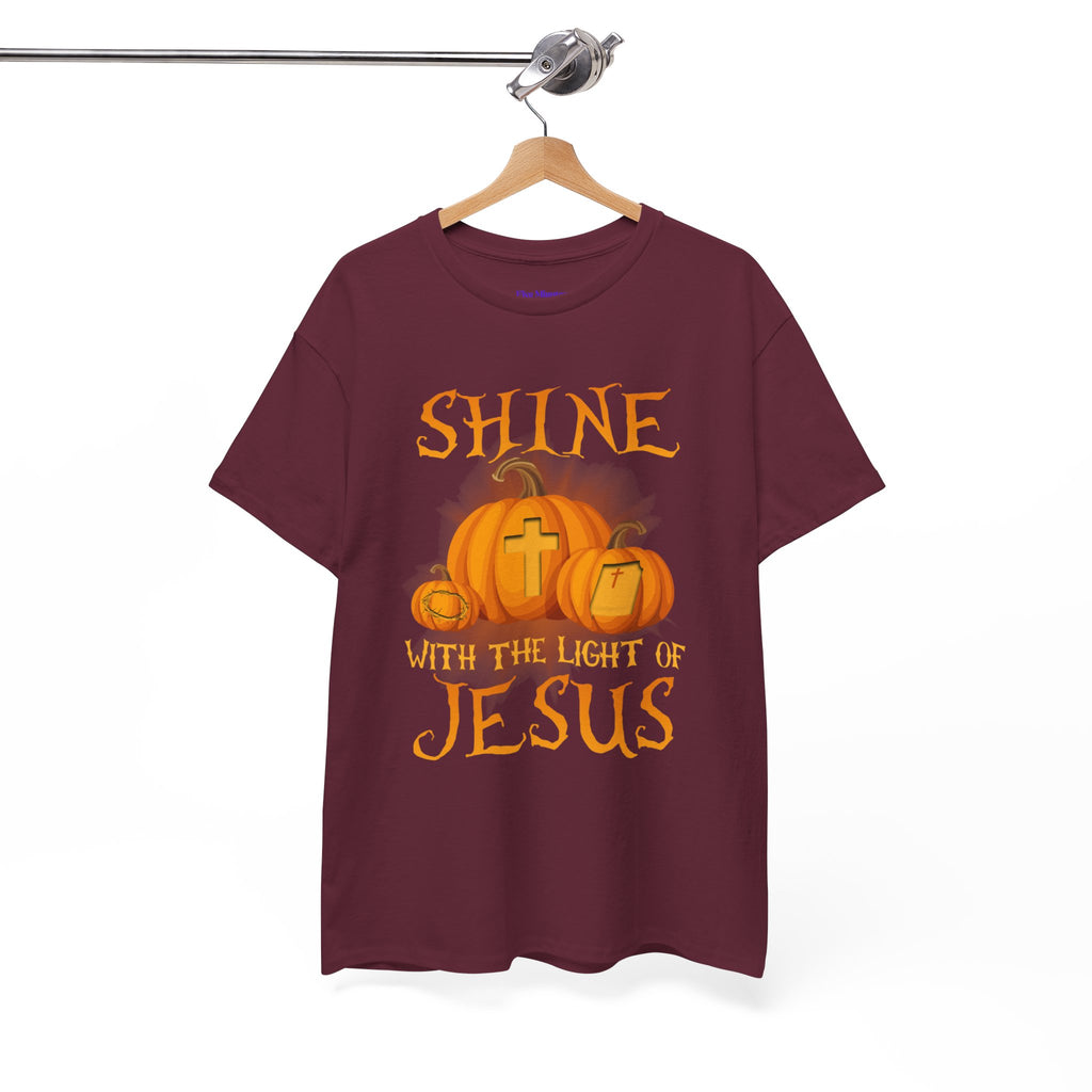 Pumpkin Jesus Unisex Cotton Tee, Faith Tee, Harvest Shirt, Fall Apparel, Christian T-Shirt