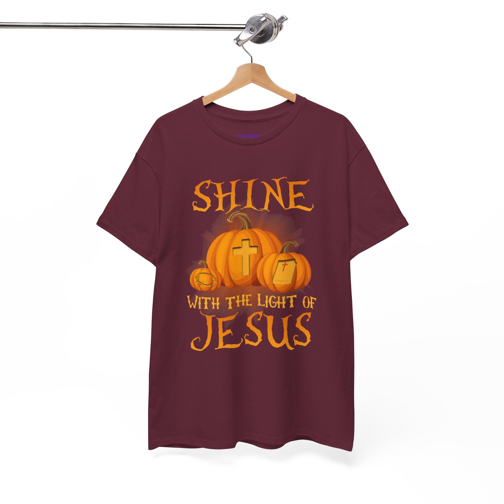 Pumpkin Jesus Unisex Cotton Tee, Faith Tee, Harvest Shirt, Fall Apparel, Christian T-Shirt