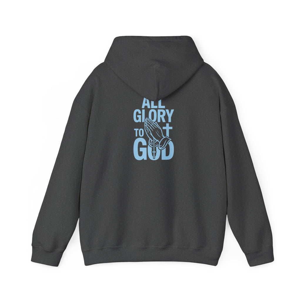 Unisex Inspirational Hooded Sweatshirt - All Glory to God, Faith, Religion, Christian Gifts, Casual Wear, Cozy Hoodie