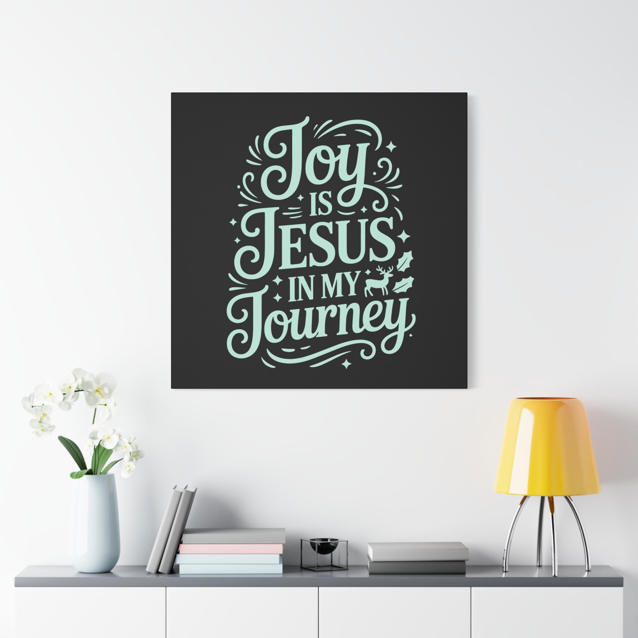 Joy in My Journey Canvas Wall Art, Religious Decor, Christmas Gift, Inspirational Wall Art, Joyful Home Decoration, Faith-Based Art