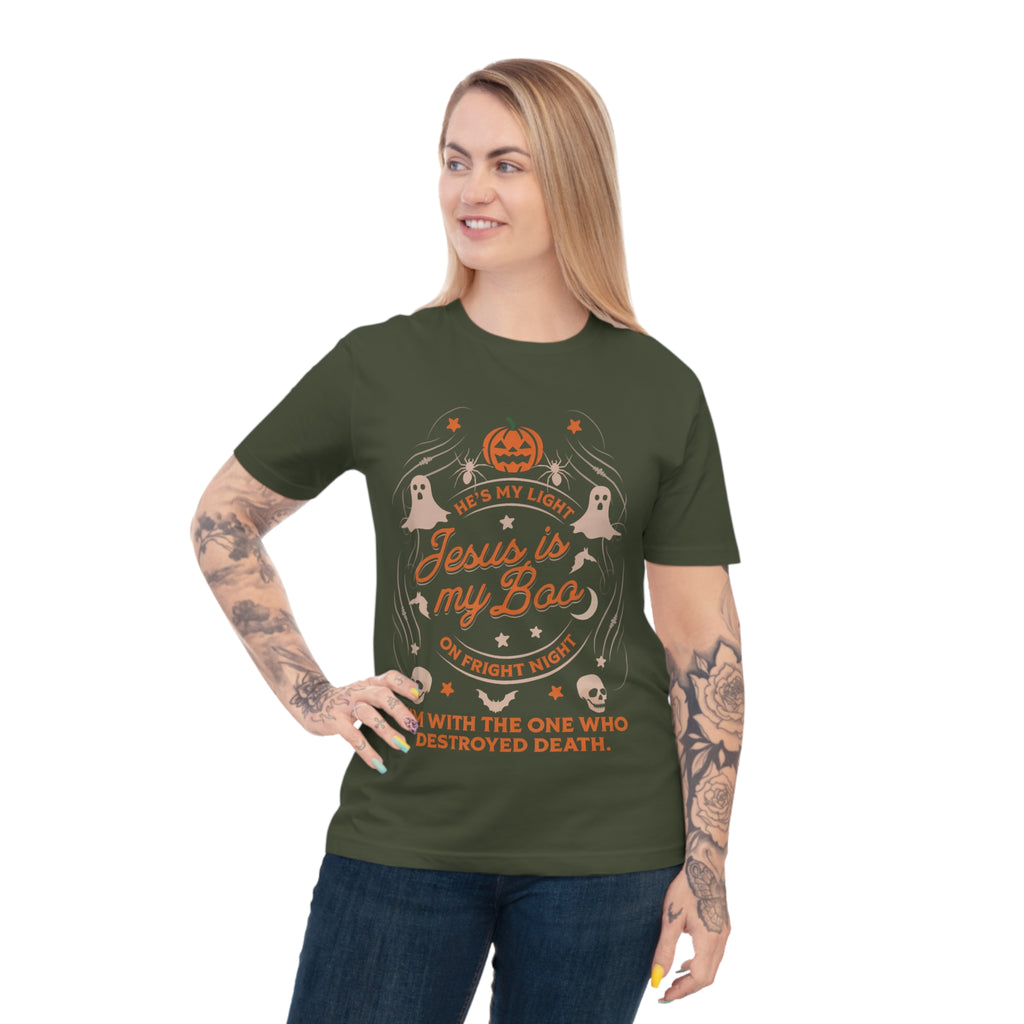 Halloween Christian T-Shirt with Fun Ghost Designs, Jesus is My Boo, Spooky Season Apparel, Faithful Holiday Shirt, Unique Gift for [...]