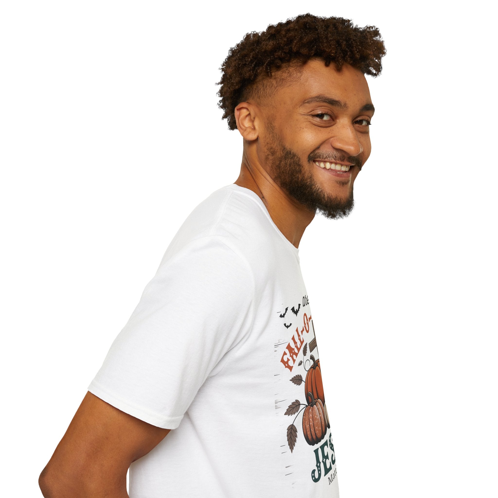 Fall-Themed T-Shirt: Are You Fall-O-Ween Jesus? Halloween Tee, Unisex Shirt, Autumn Apparel, Faith-Based Gift, Seasonal Wear