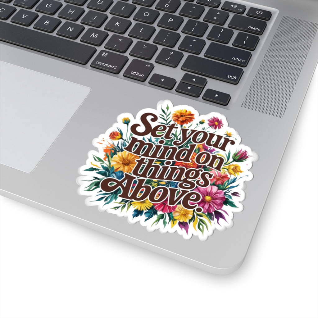 Inspirational Floral Kiss-Cut Stickers - Motivational Stickers for Laptops, Journals, Water Bottles, Gift Ideas, Affirmation Decor