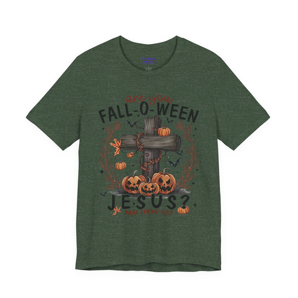 Autumn Pumpkin Christian Tee, Relaxed Fit Unisex Shirt, Fall Inspiration Tee, Cozy Halloween Top, Faith-Based Apparel