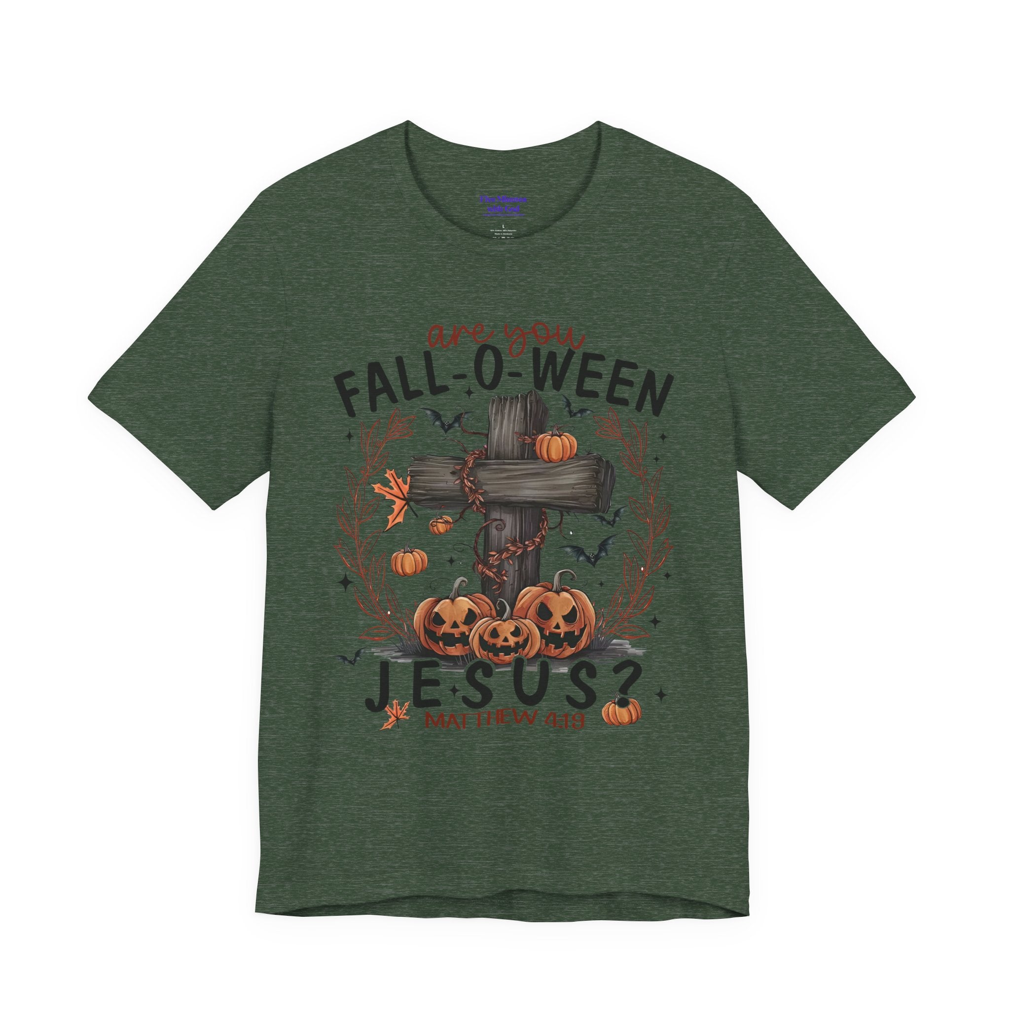 Autumn Pumpkin Christian Tee, Relaxed Fit Unisex Shirt, Fall Inspiration Tee, Cozy Halloween Top, Faith-Based Apparel