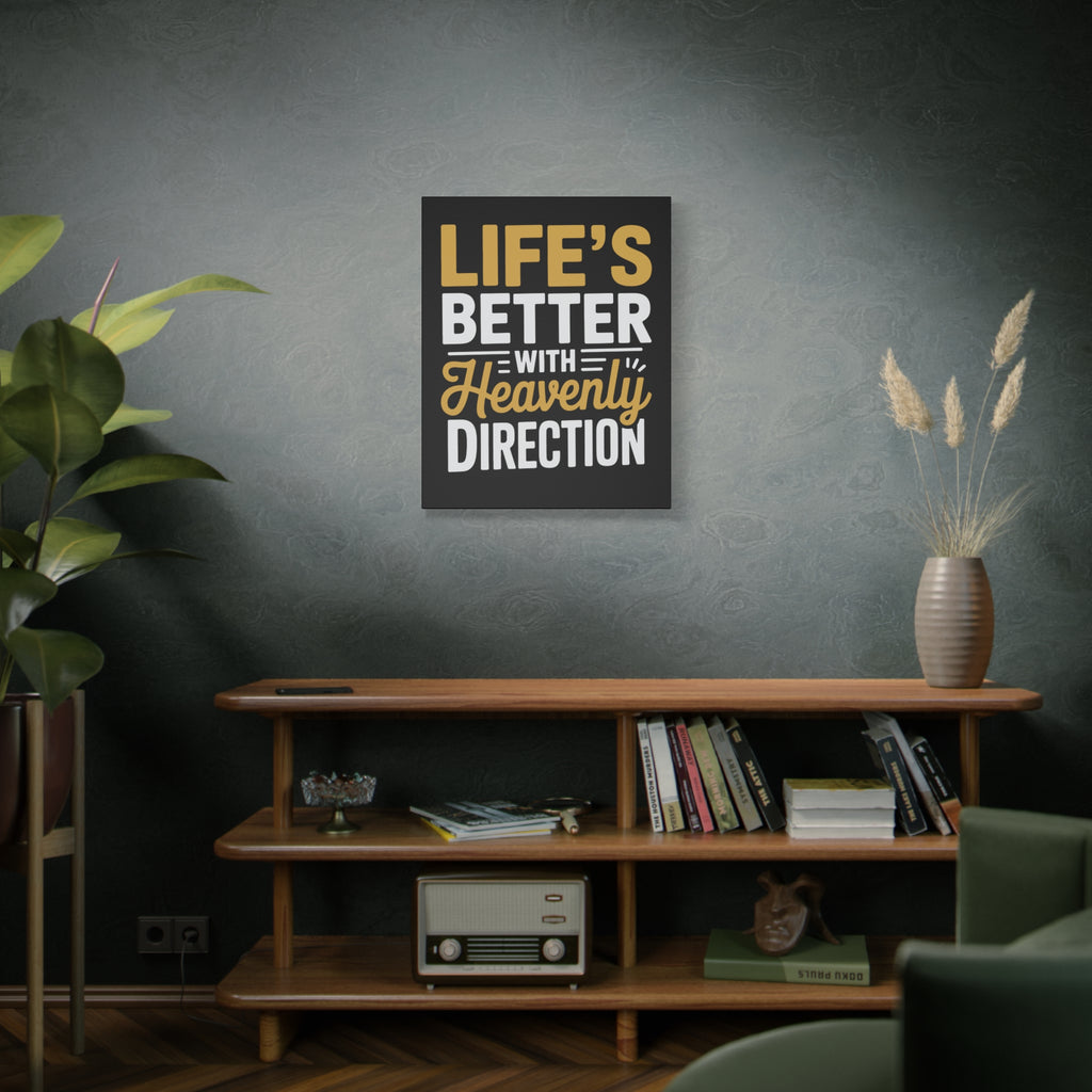 Heavenly Direction Canvas Wall Art, Inspirational Home Decor, Motivational Gift, Modern Wall Hanging, Perfect for Any Room