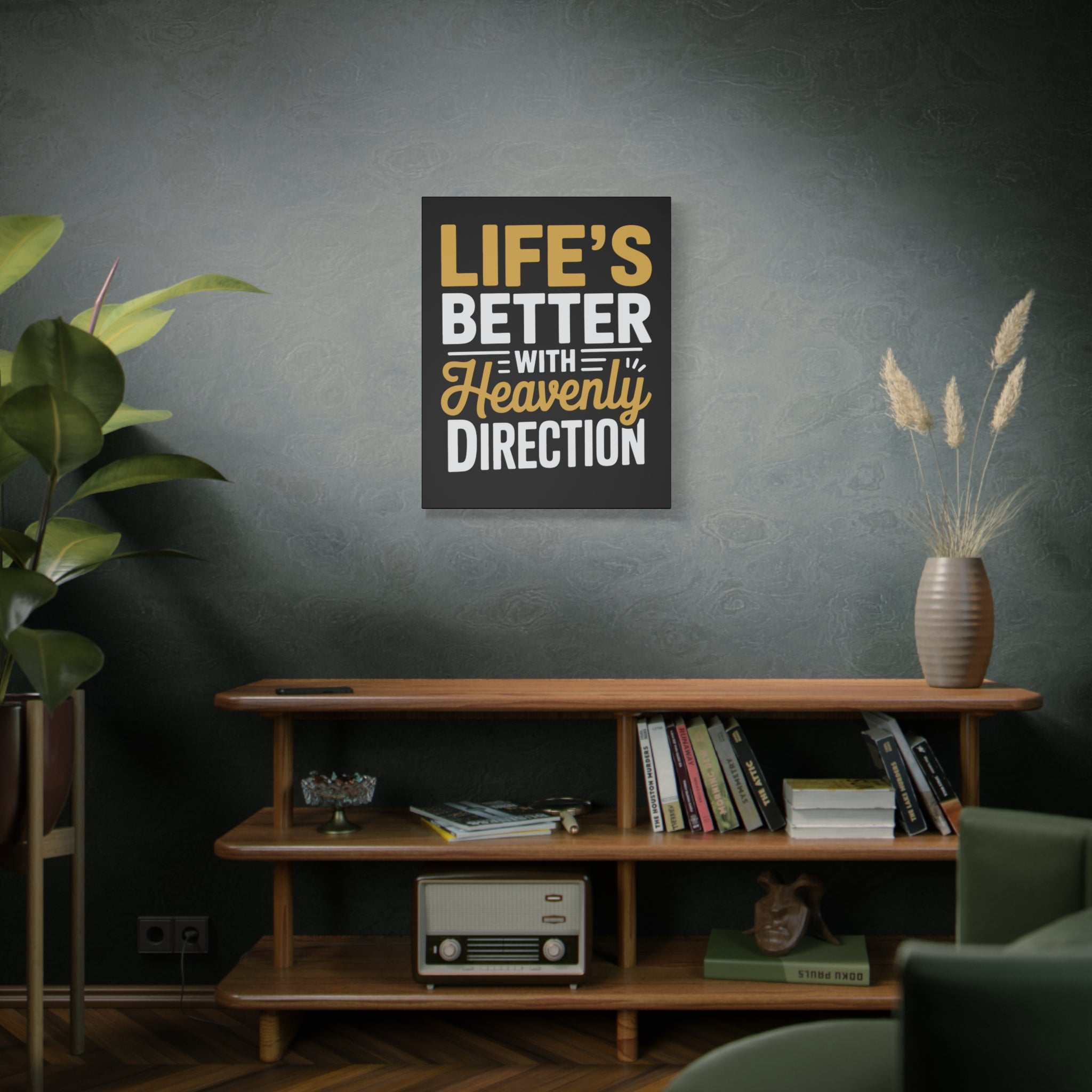 Heavenly Direction Canvas Wall Art, Inspirational Home Decor, Motivational Gift, Modern Wall Hanging, Perfect for Any Room