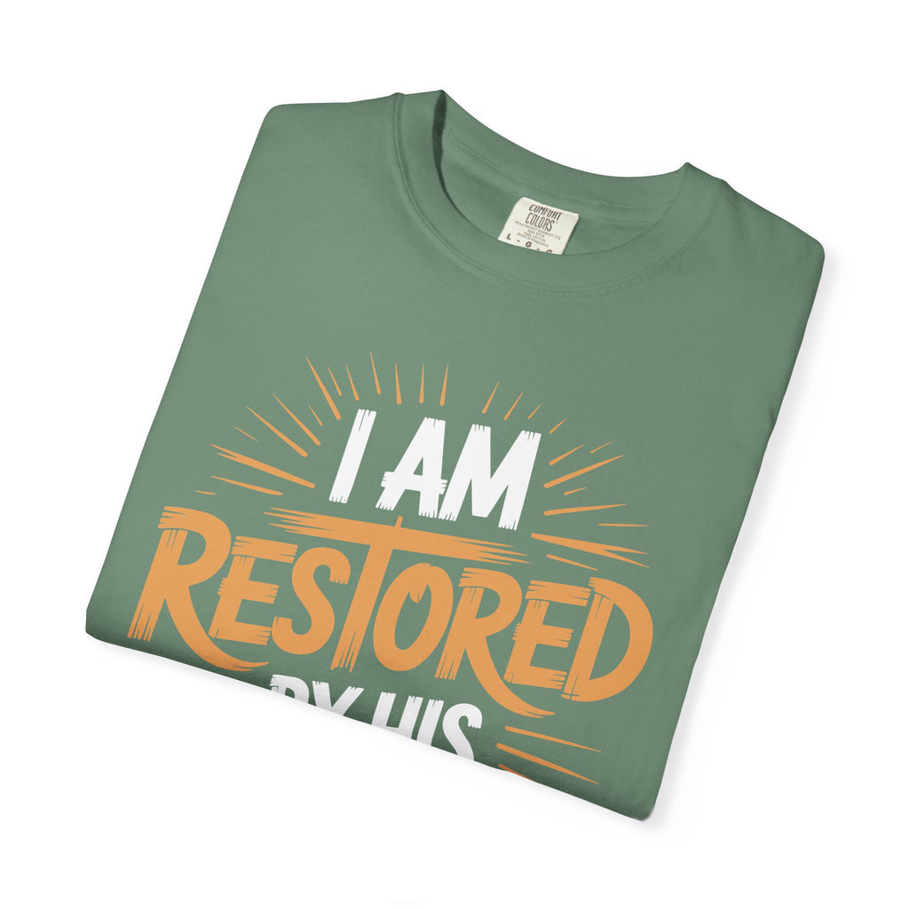 I Am Restored By His Grace Inspirational Graphic Tee