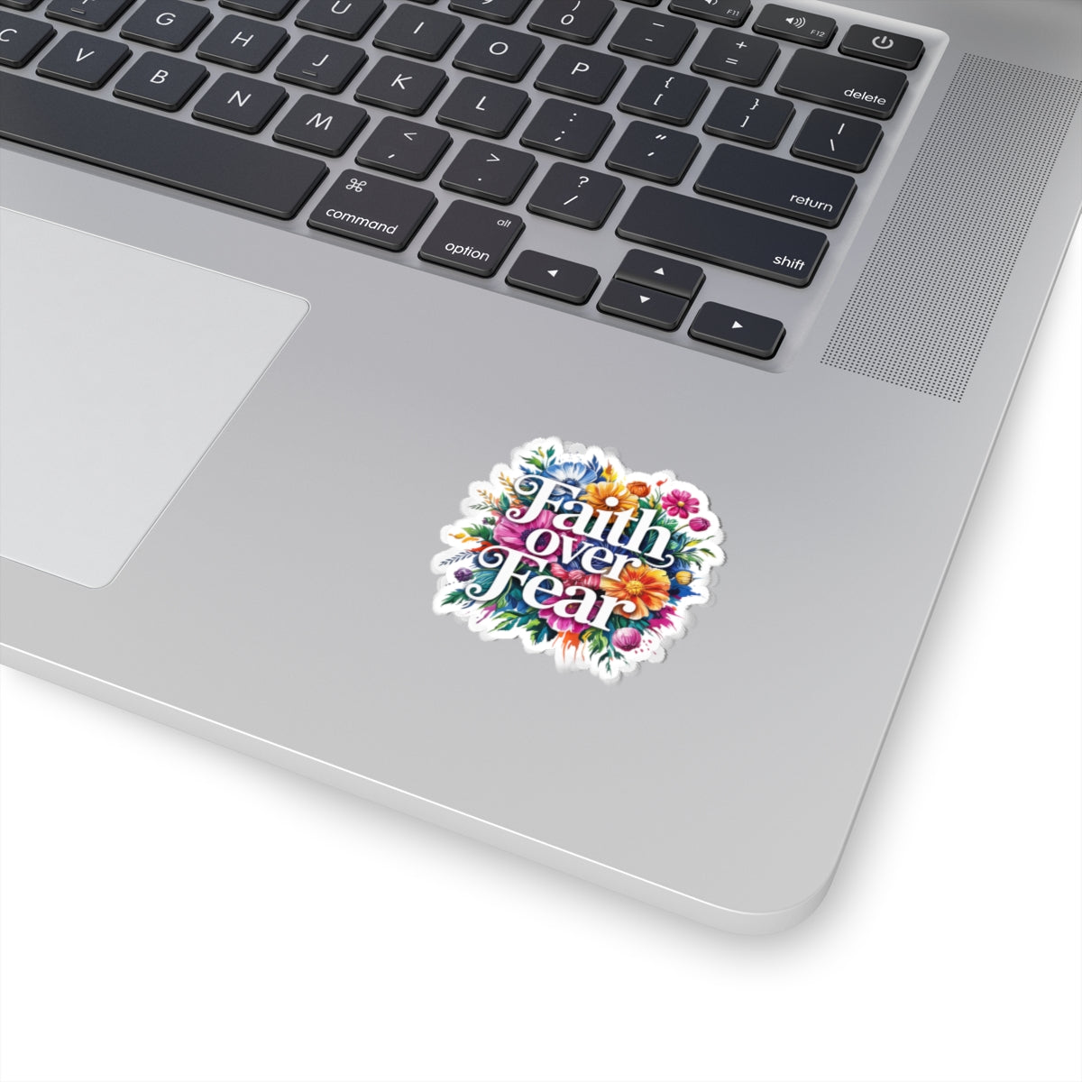 Floral Faith Over Fear Stickers - Inspirational, Motivational, Laptop Decor, Gift for Friends, Journal Decor, Positive Affirmation
