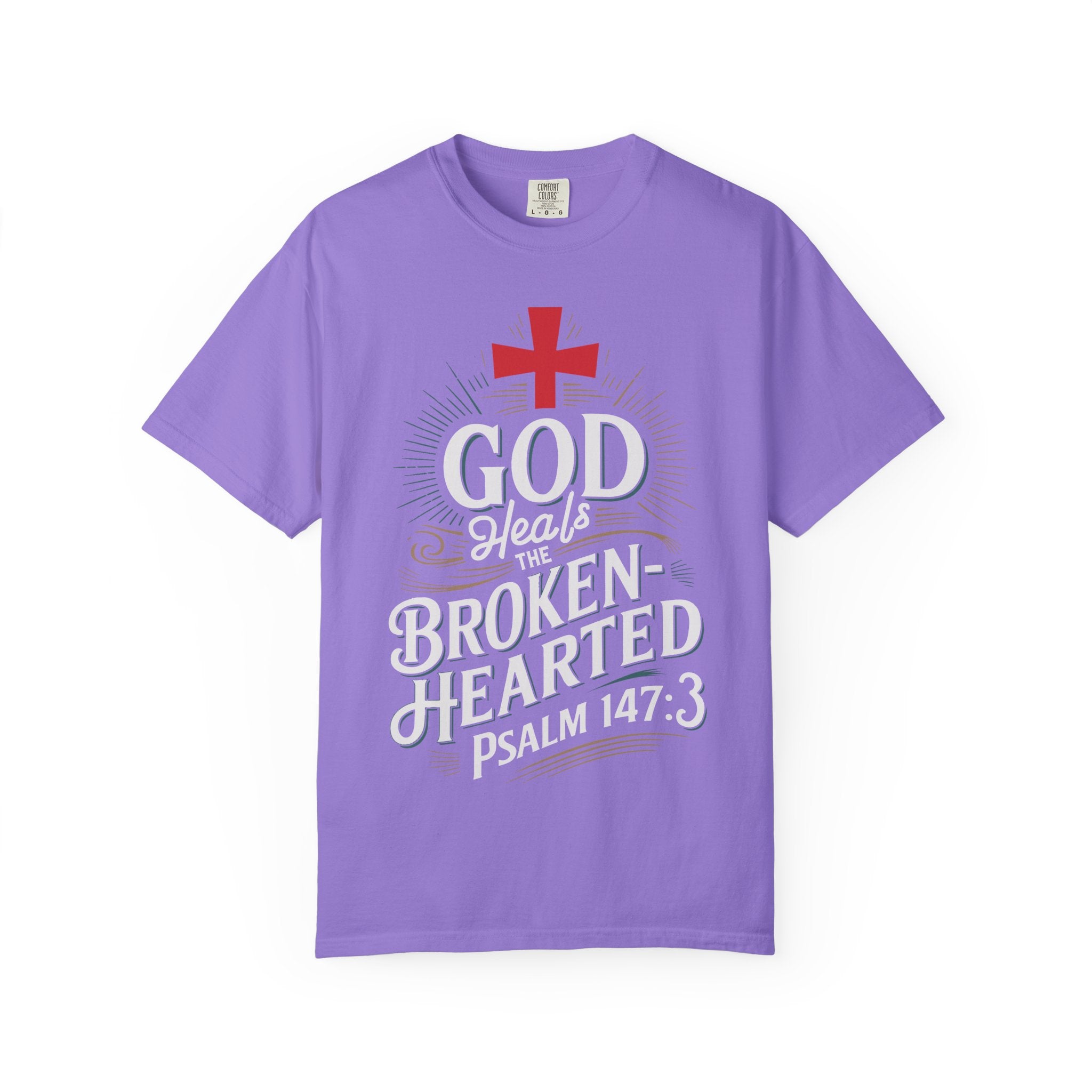 Faith-Inspired Unisex T-Shirt, God Heals The Broken-Hearted Tee