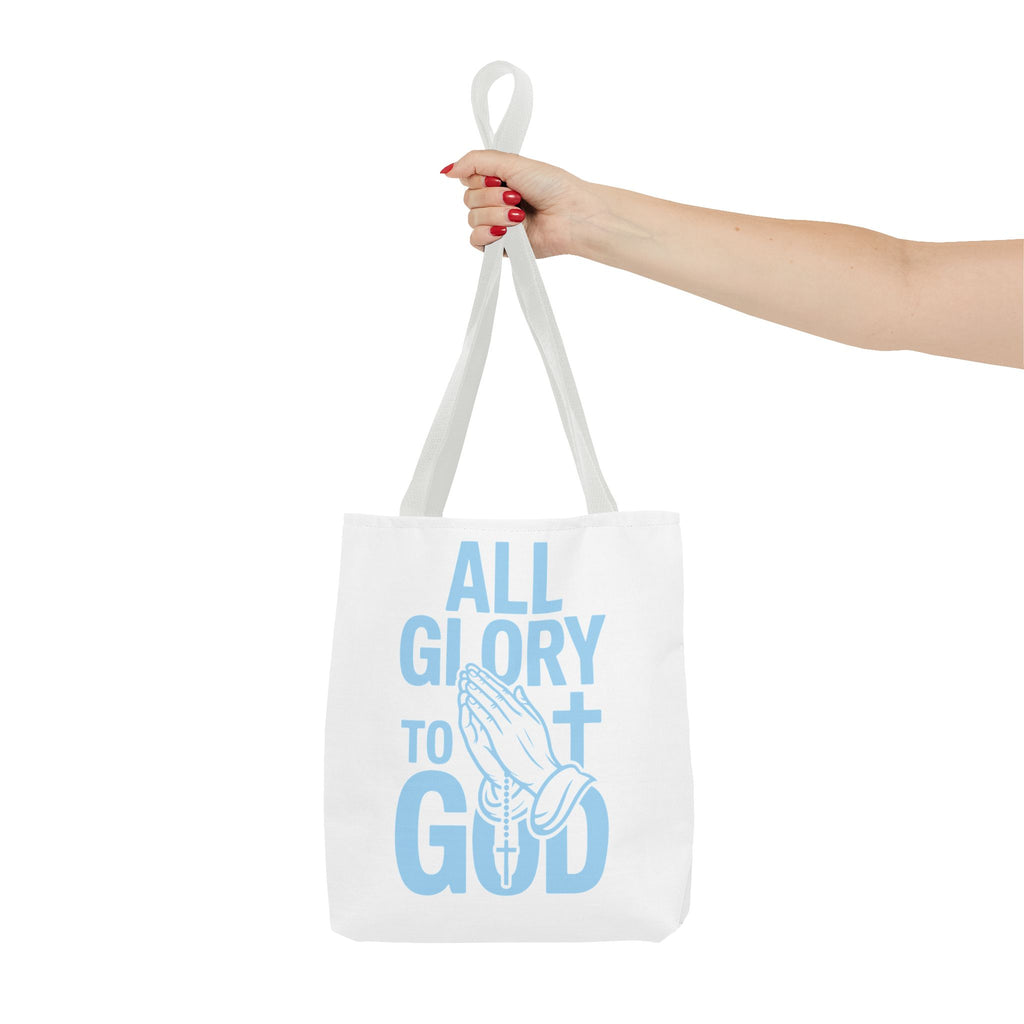 Faith-Inspired Tote Bag, All Glory to God, Christian Gift, Reusable Shopping Bag, Inspirational Tote, Church Event Carryall
