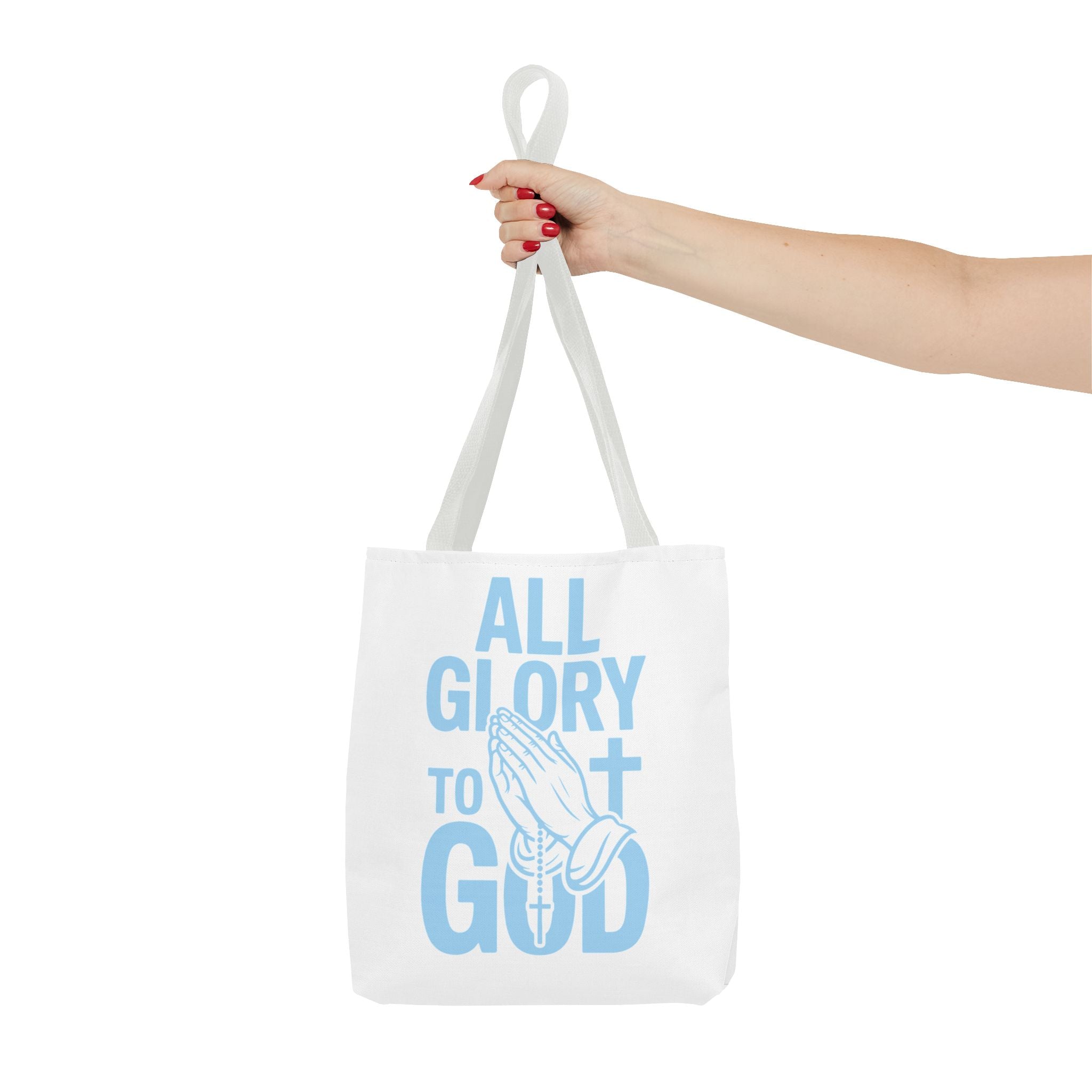 Faith-Inspired Tote Bag, All Glory to God, Christian Gift, Reusable Shopping Bag, Inspirational Tote, Church Event Carryall