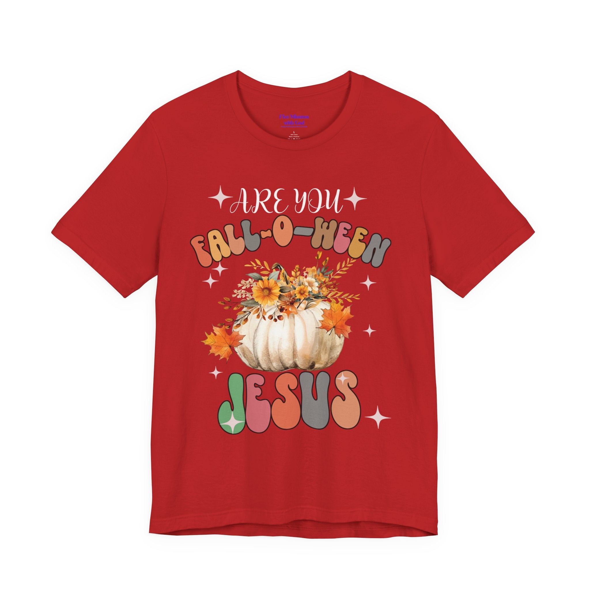 Fall-Themed Jesus Tee, Unisex Jersey T-Shirt, Cozy Autumn Apparel, Thanksgiving Gift, Fall Celebration Shirt, Christian Fashion
