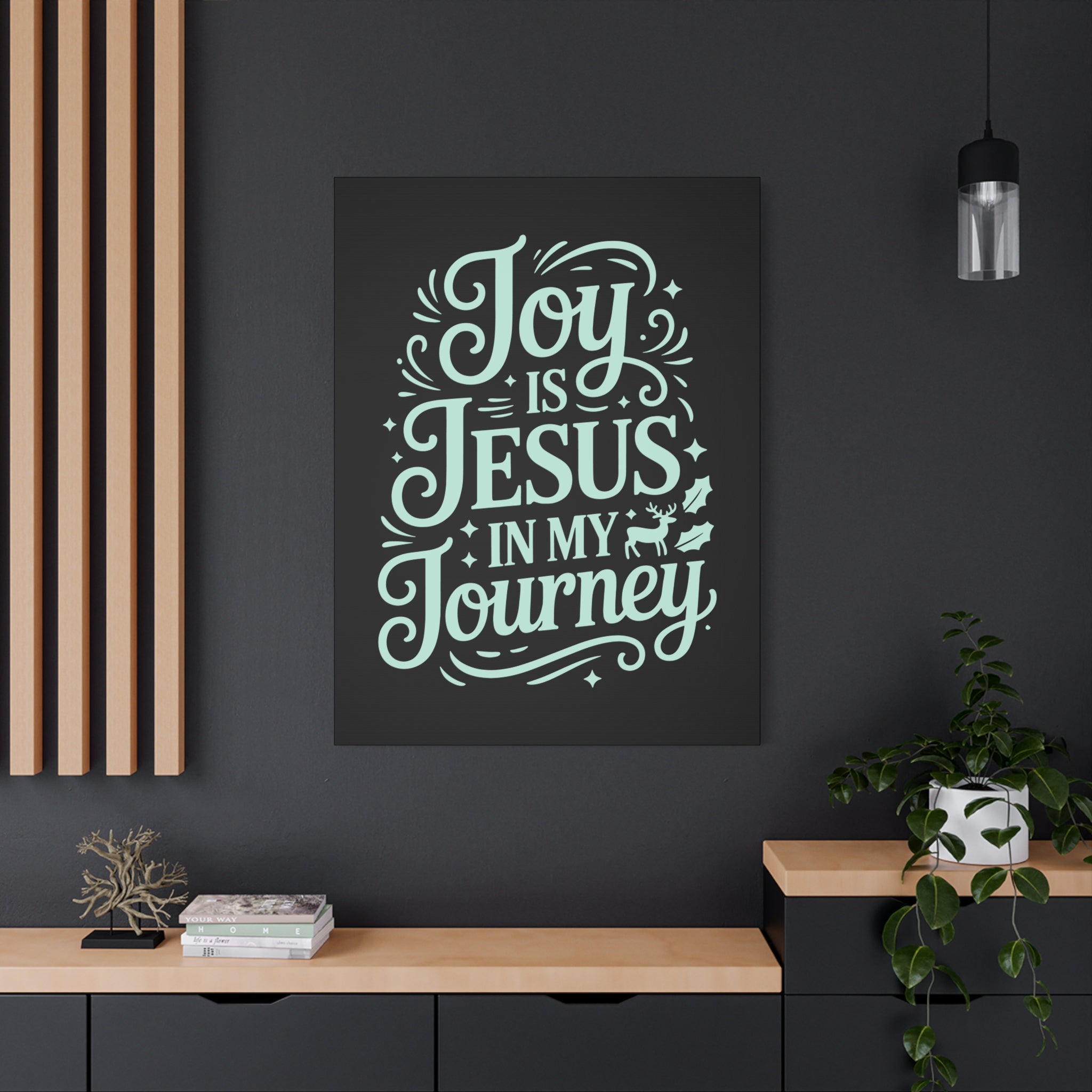 Joy in My Journey Canvas Wall Art, Religious Decor, Christmas Gift, Inspirational Wall Art, Joyful Home Decoration, Faith-Based Art