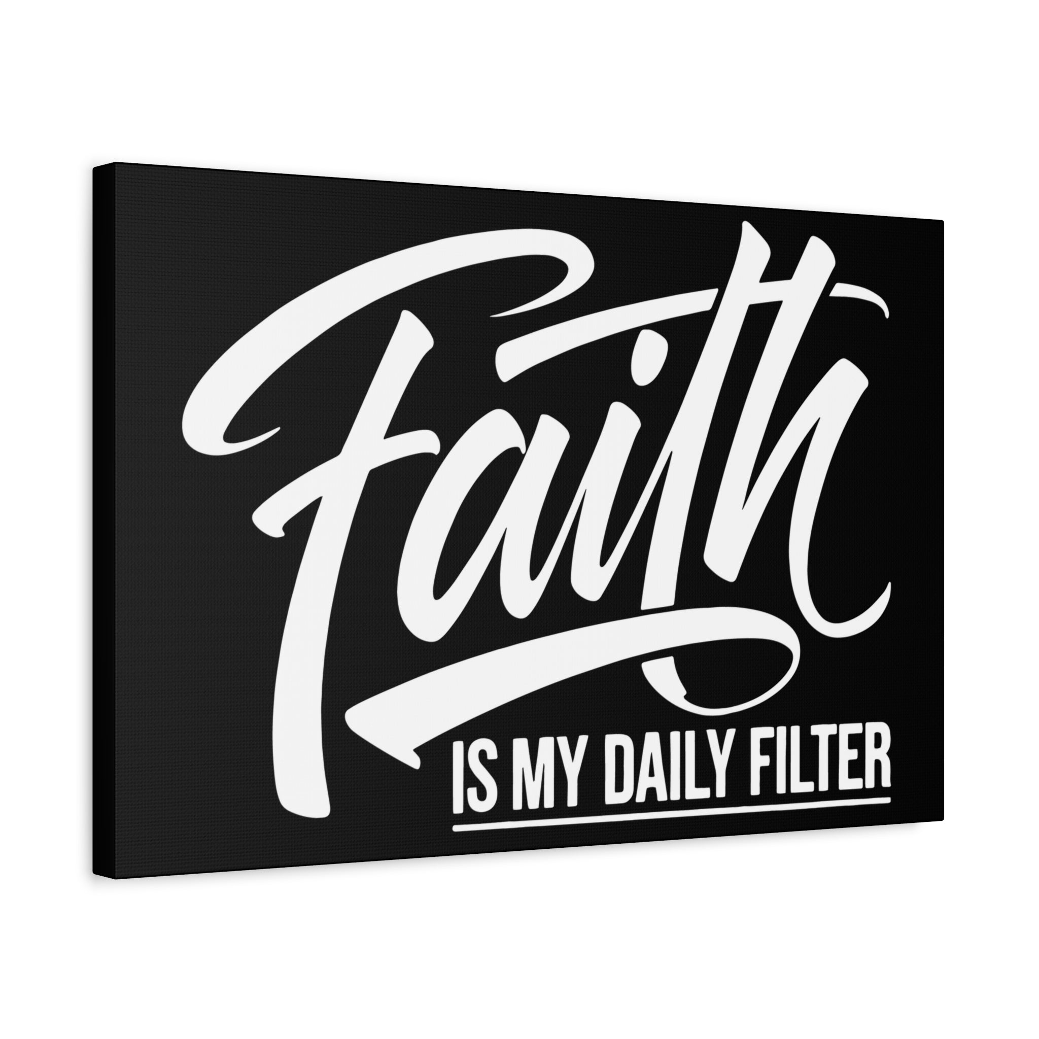Inspirational Canvas Wall Art, Faith Quote Decor, Motivational Home Decor, Gray Wall Hanging, Gift for Faith Lovers