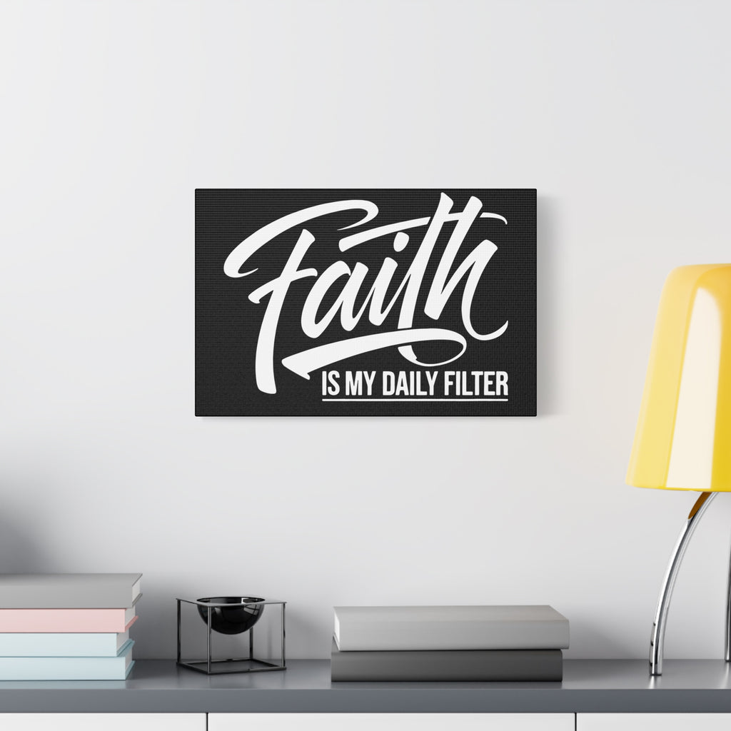 Inspirational Canvas Wall Art, Faith Quote Decor, Motivational Home Decor, Gray Wall Hanging, Gift for Faith Lovers