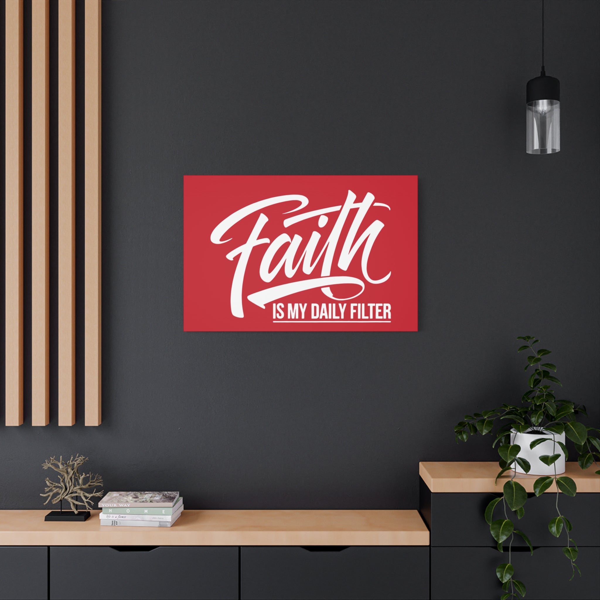 Copy of Inspirational Canvas Wall Art, Faith Quote Decor, Motivational Home Decor, Gray Wall Hanging, Gift for Faith Lovers