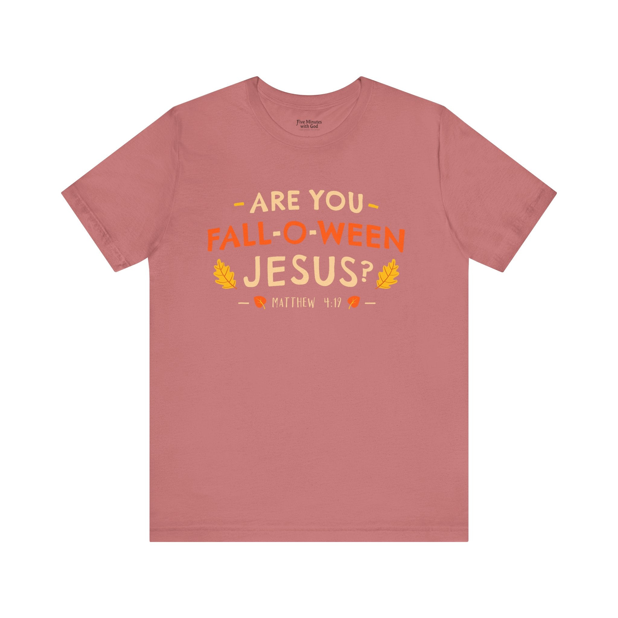 Fall-O-Ween Jesus Unisex Tee, Funny Fall Shirt, Halloween Humor Tee, Autumn Casual Wear, Gift for Jesus Lovers