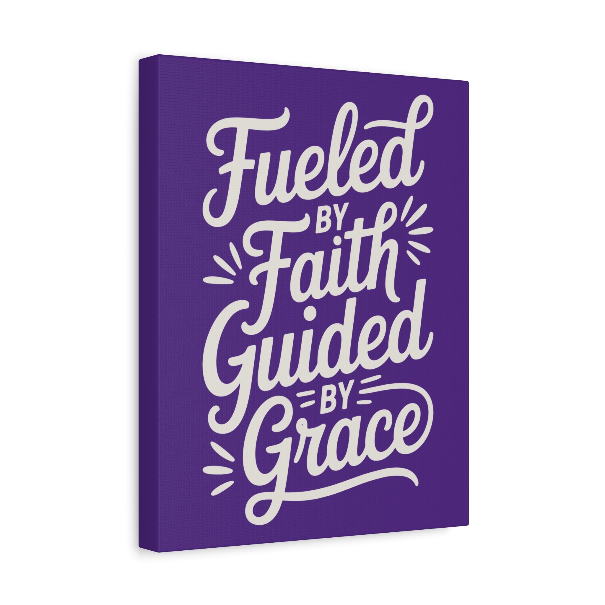 Purple Stretched Canvas Art, Motivational Wall Decor, Home Inspirational Art, Faith-Based Decor, Gift for Faith Lovers