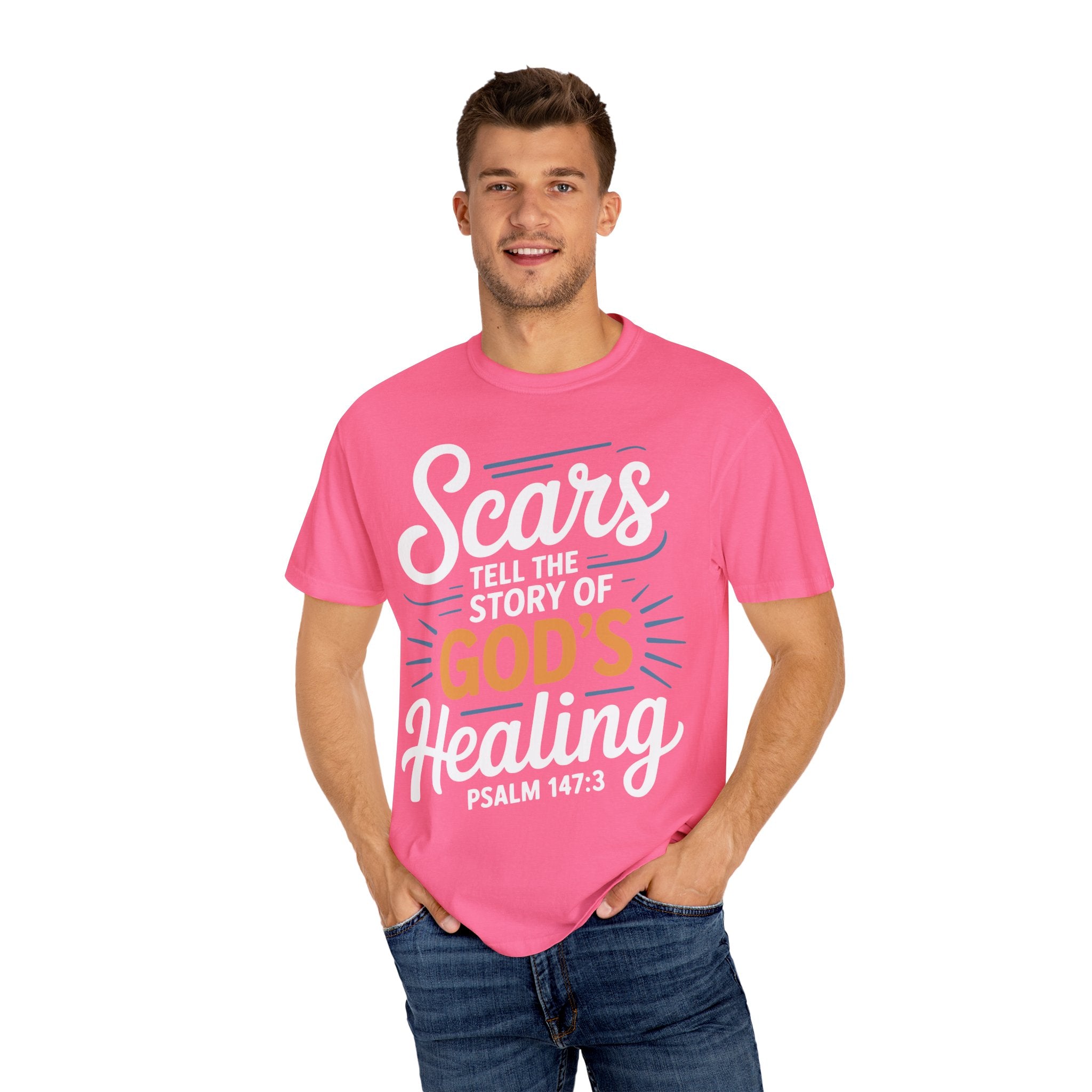 Healing Message Unisex T-Shirt - Scars Tell the Story of God's Healing