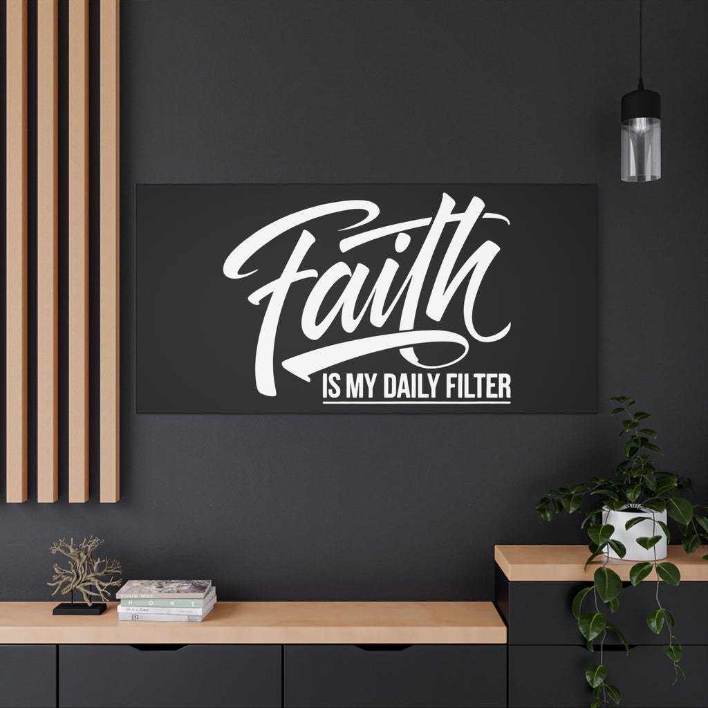 Inspirational Canvas Wall Art, Faith Quote Decor, Motivational Home Decor, Gray Wall Hanging, Gift for Faith Lovers