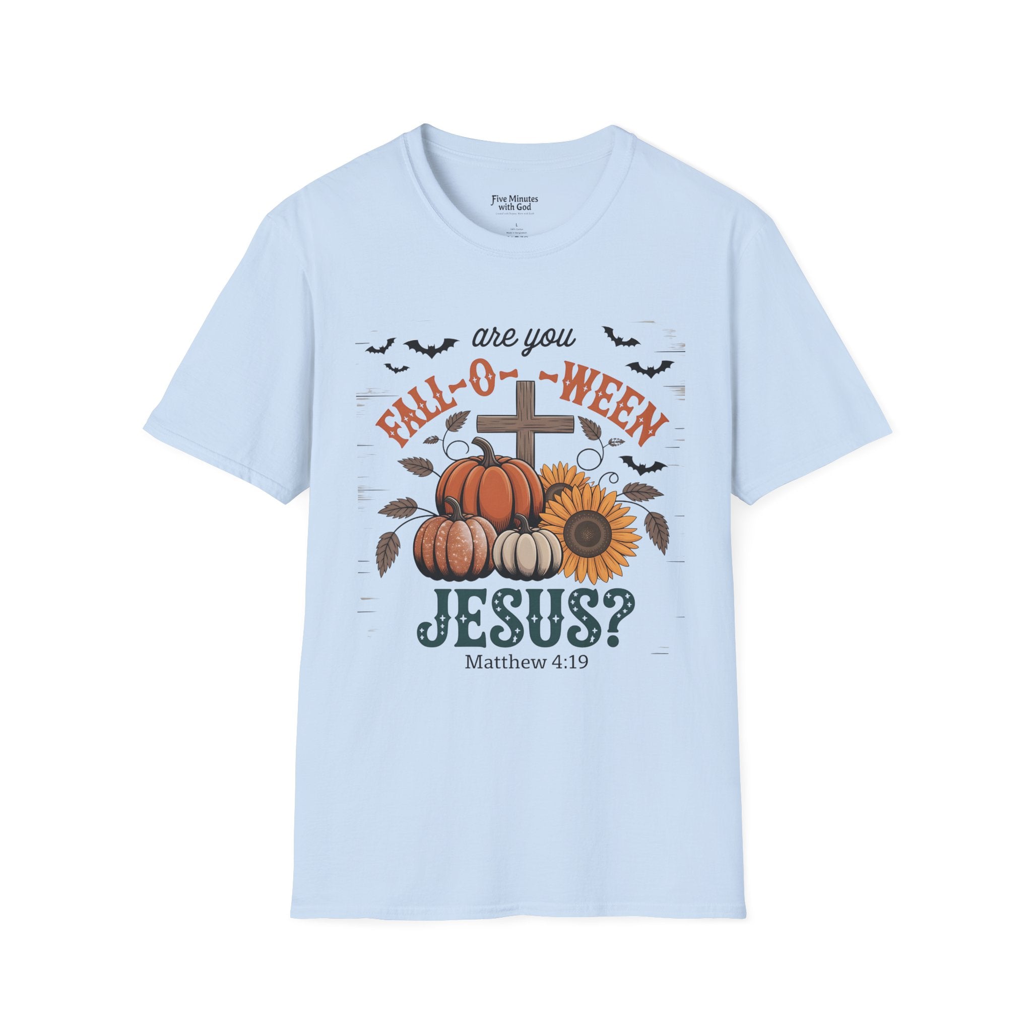 Fall-Themed T-Shirt: Are You Fall-O-Ween Jesus? Halloween Tee, Unisex Shirt, Autumn Apparel, Faith-Based Gift, Seasonal Wear